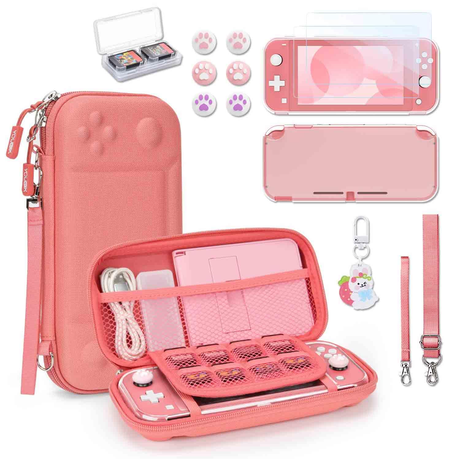 FUNDA PARA SWITCH LITE YK YOUNIK KIT 14 EN 1 CORAL - 1