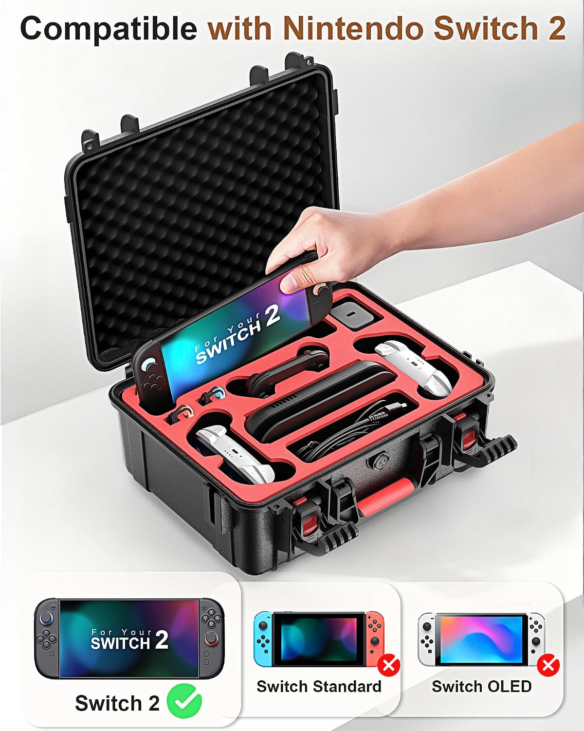 ESTUCHE RÍGIDO STARTRC GAMES PARA NINTENDO SWITCH 2 IMPERMEABLE - 3