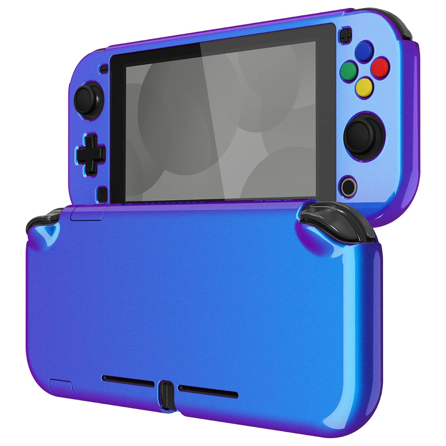 FUNDA PROTECTORA EXTREMERATE PLAYVITAL GLOSSY CHAMELEON PARA NINTENDO SWITCH LITE CON PROTECTOR DE PANTALLA DE VIDRIO TEMPLADO - 1