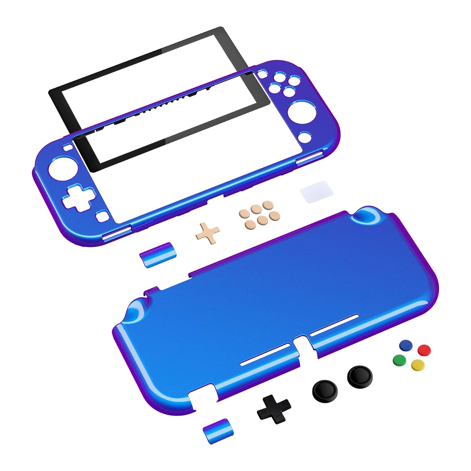 FUNDA PROTECTORA EXTREMERATE PLAYVITAL GLOSSY CHAMELEON PARA NINTENDO SWITCH LITE CON PROTECTOR DE PANTALLA DE VIDRIO TEMPLADO - 2