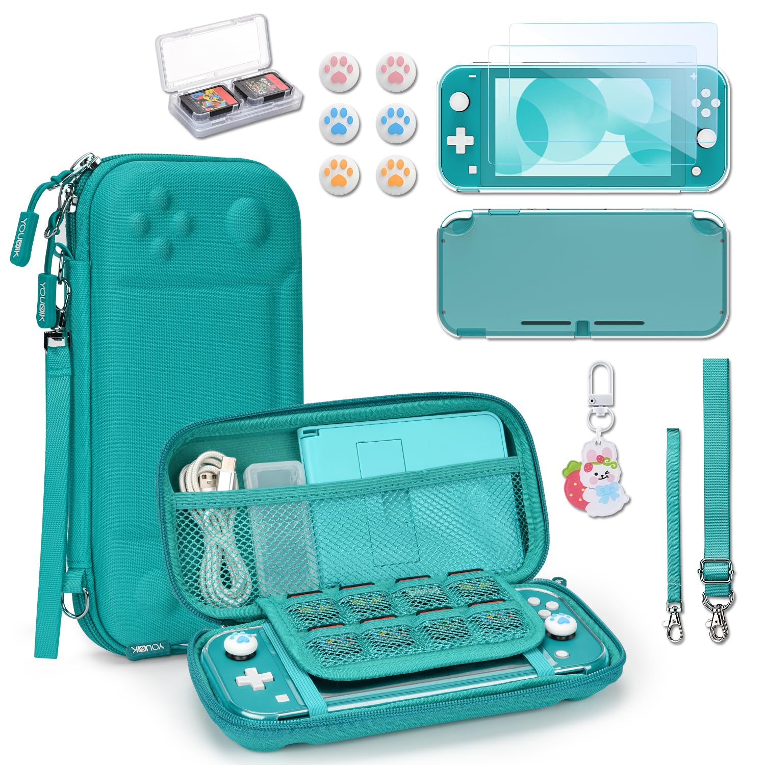 FUNDA PARA SWITCH LITE YK YOUNIK KIT 14 EN 1 VERDE - 1