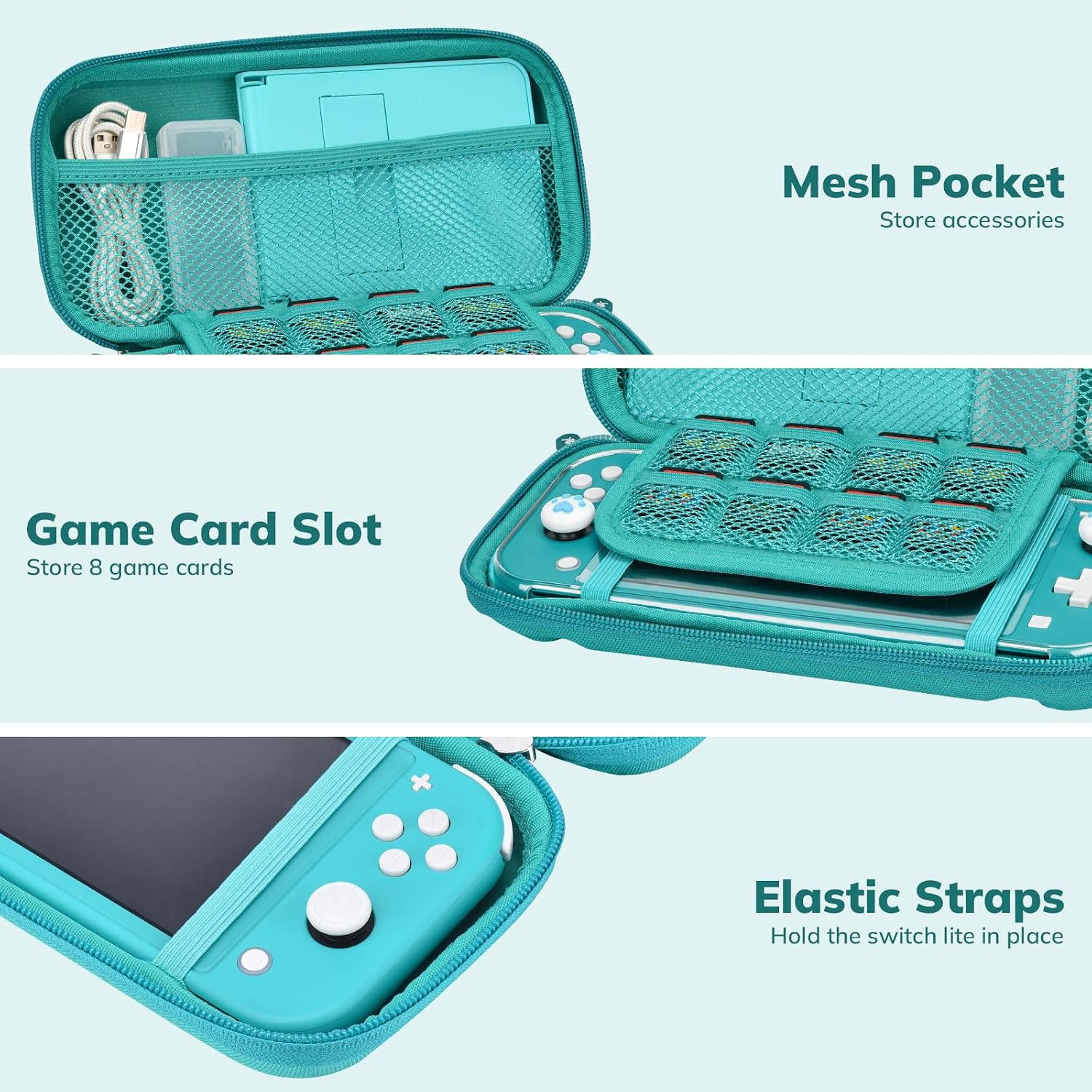 FUNDA PARA SWITCH LITE YK YOUNIK KIT 14 EN 1 VERDE - 3