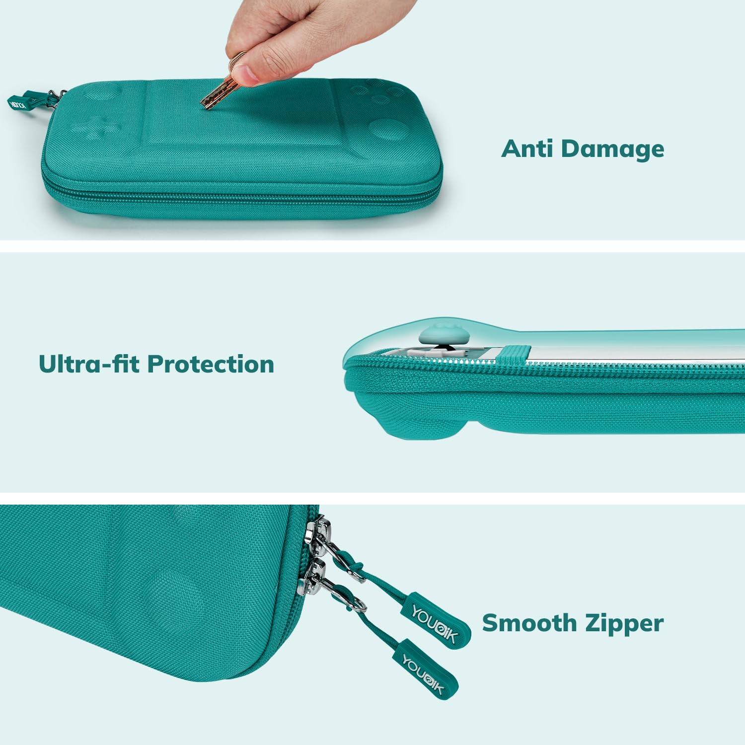FUNDA PARA SWITCH LITE YK YOUNIK KIT 14 EN 1 VERDE - 4