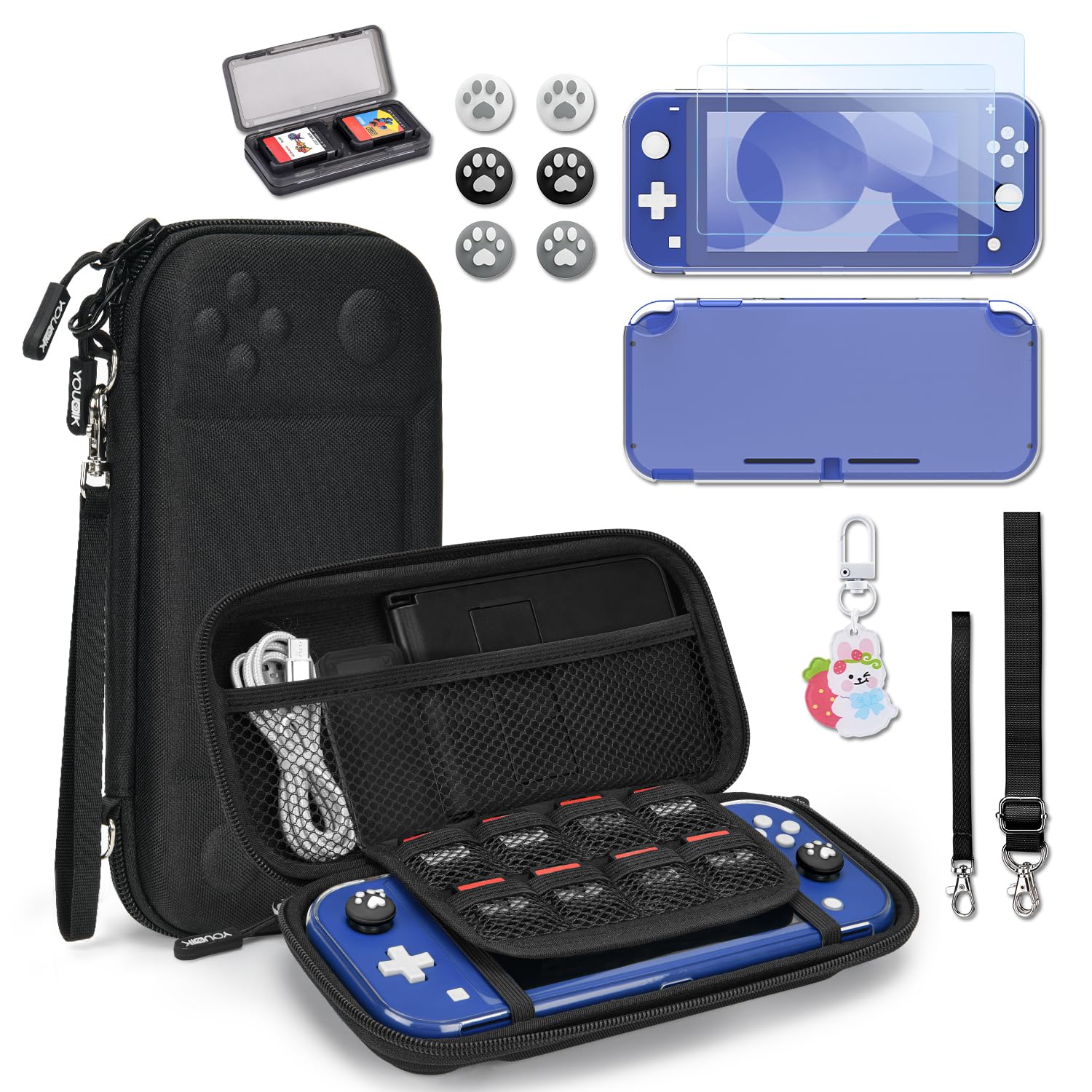 FUNDA PARA SWITCH LITE YK YOUNIK KIT 14 EN 1 NEGRO - 1