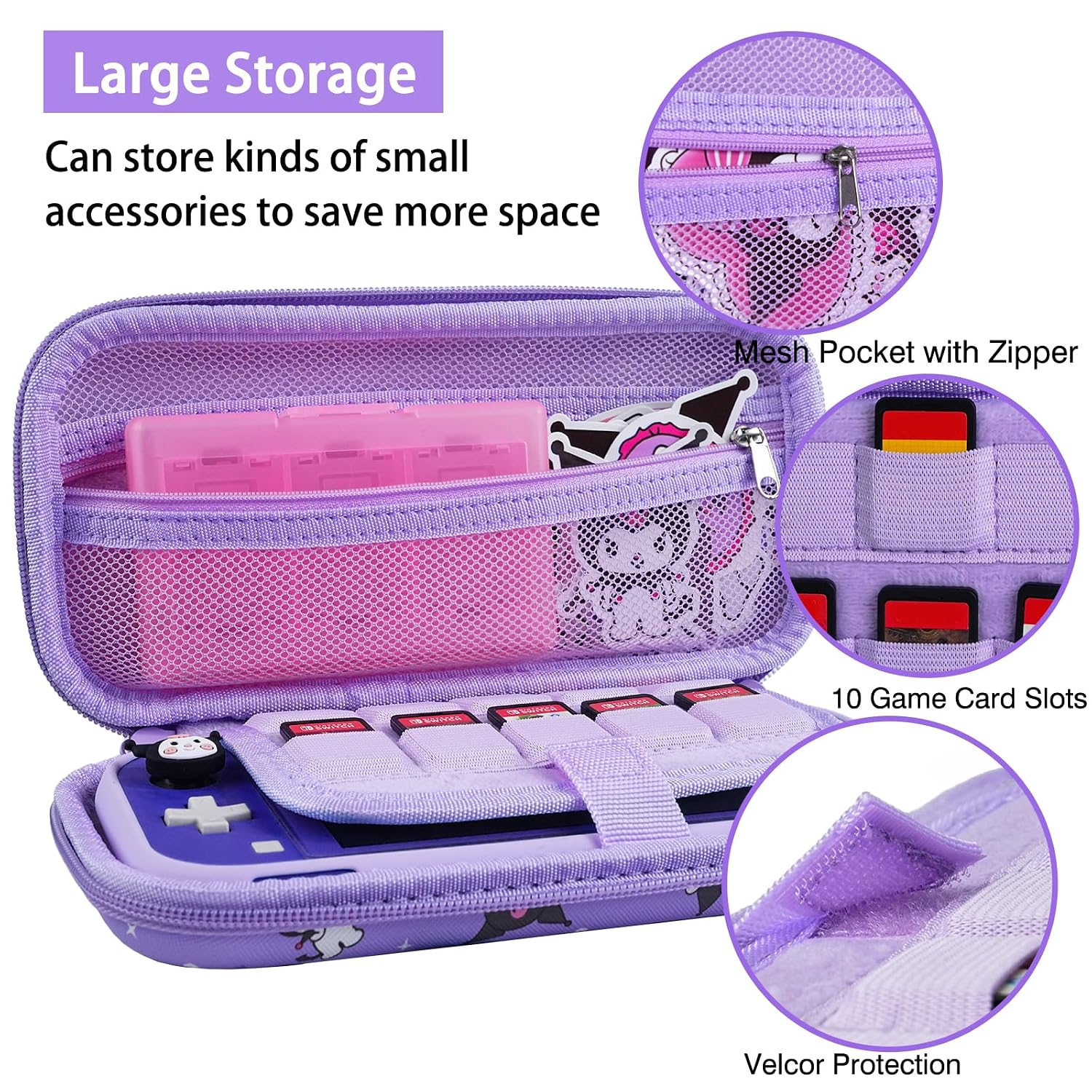 ESTUCHE PARA NINTENDO SWITCH LITE TIKODIRECT MORADO - 2