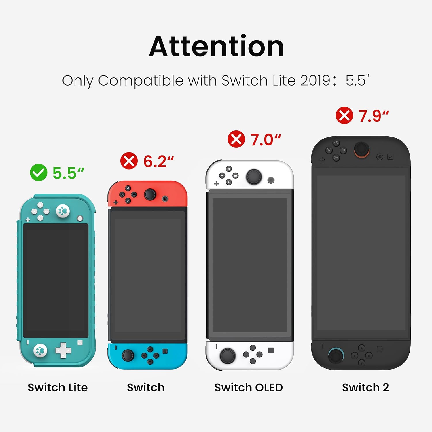 FUNDA PROTECTORA KIWIHOME PARA SWITCH LITE 2019 CON TAPAS PARA JOYSTICK COLOR TURQUESA - 2