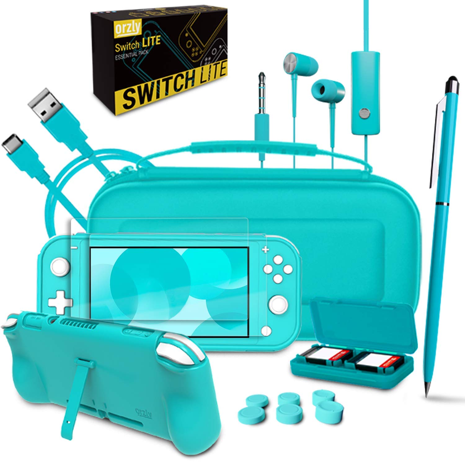 ACCESORIOS ORZLY PARA NINTENDO SWITCH LITE PACK TURQUESA - 3