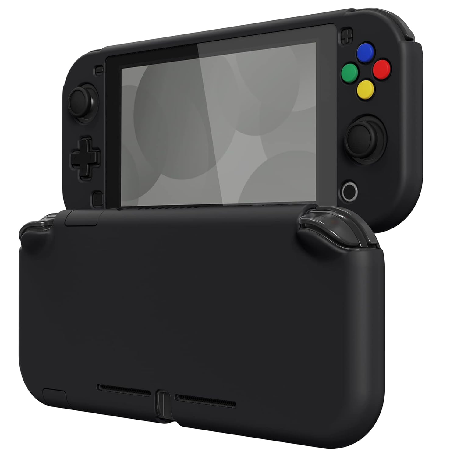 FUNDA PROTECTORA CON GRIP EXTREMERATE PLAYVITAL PARA NINTENDO SWITCH LITE NEGRA - 1