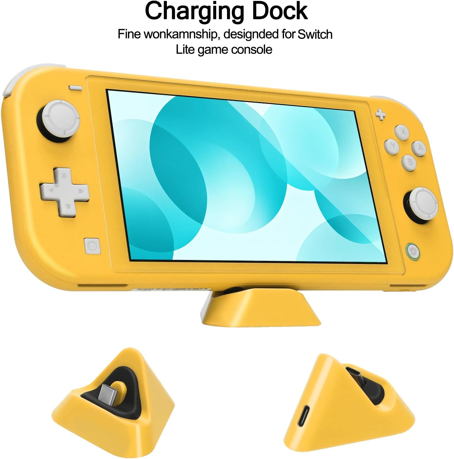 FUNDA CON ACCESORIOS WDZREE 16 EN 1 PARA NINTENDO SWITCH LITE AMARILLO - 4