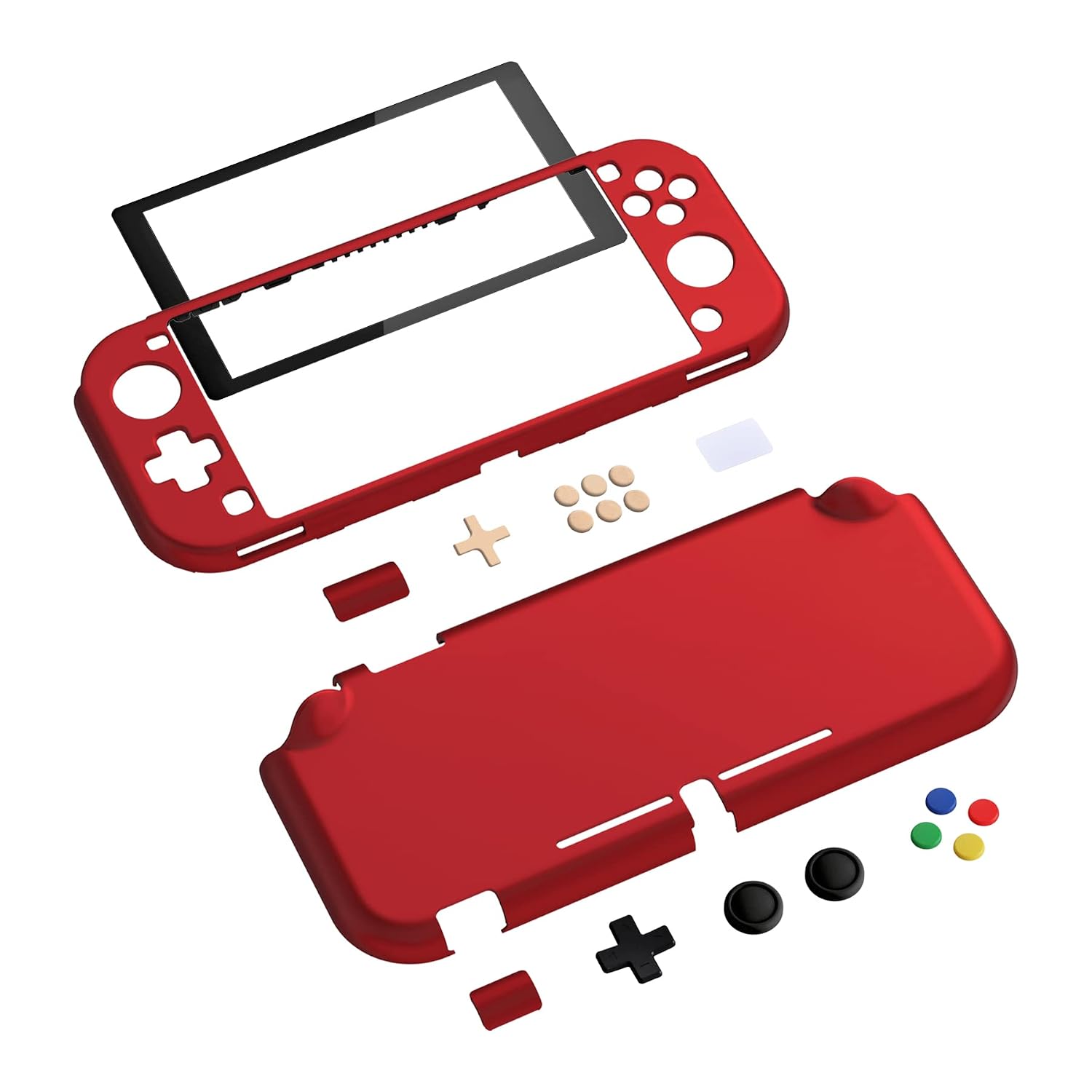 FUNDA PROTECTORA CON GRIP PARA NINTENDO SWITCH LITE EXTREMERATE PLAYVITAL ROJO ESCARLATA CON PROTECTOR DE PANTALLA - 2