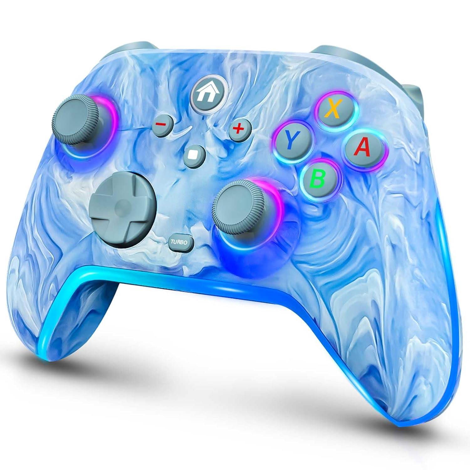 CONTROL INALÁMBRICO JAVRUNWOF PRO PARA SWITCH/OLED/LITE 1200MAH COLOR CIAN GLACIAR - 1