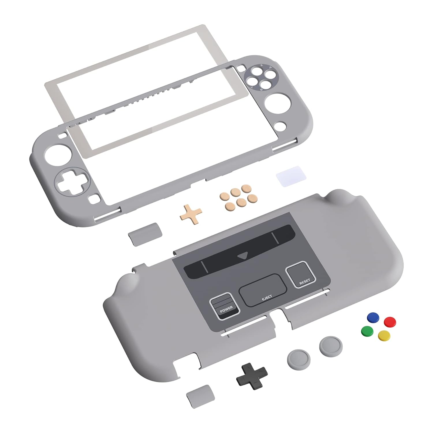 FUNDA PROTECTORA EXTREMERATE PLAYVITAL SFC SNES CLASSIC PARA NINTENDO SWITCH LITE CON PROTECTOR DE PANTALLA Y ACCESORIOS - 2