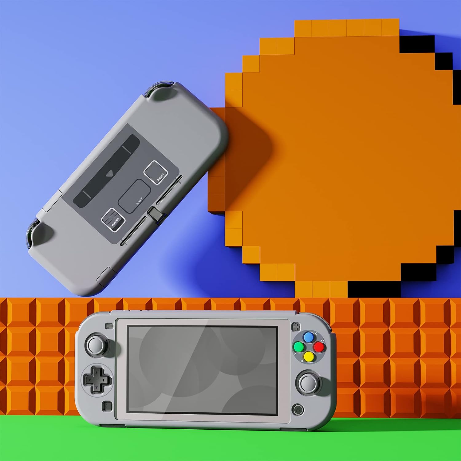FUNDA PROTECTORA EXTREMERATE PLAYVITAL SFC SNES CLASSIC PARA NINTENDO SWITCH LITE CON PROTECTOR DE PANTALLA Y ACCESORIOS - 3