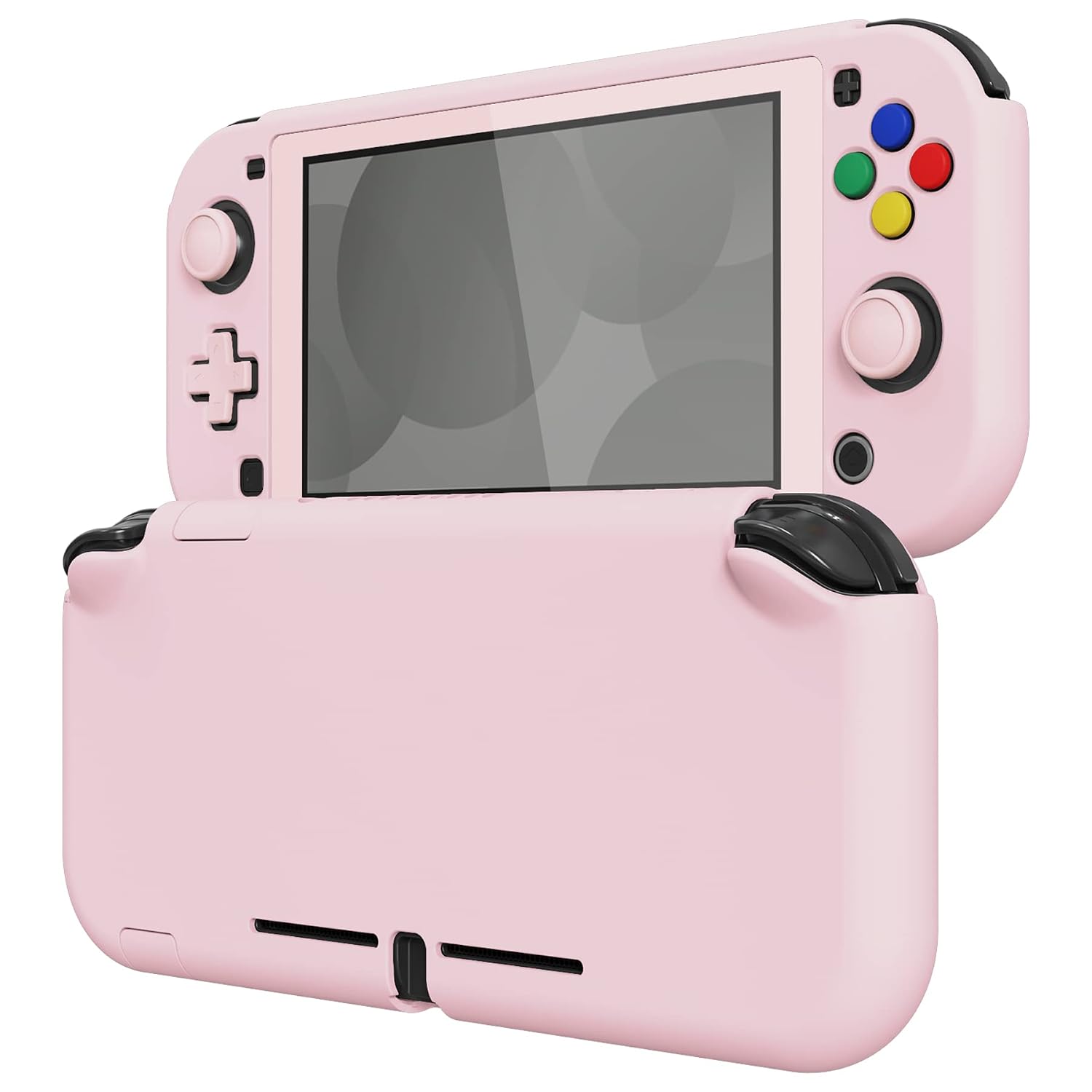 FUNDA PROTECTORA EXTREMERATE PLAYVITAL PARA NINTENDO SWITCH LITE COLOR ROSA CEREZO CON PROTECTOR DE PANTALLA DE VIDRIO TEMPLADO - 1