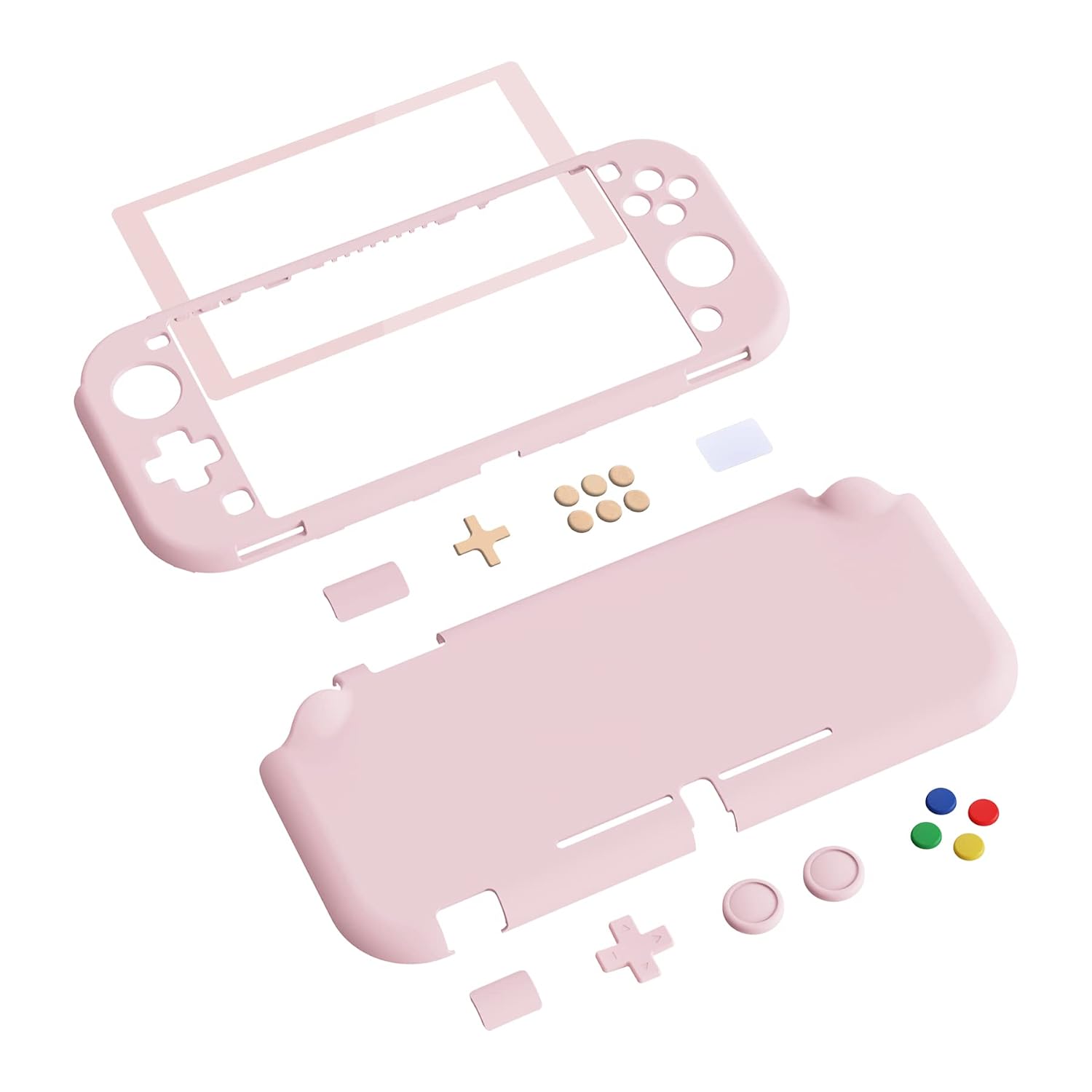 FUNDA PROTECTORA EXTREMERATE PLAYVITAL PARA NINTENDO SWITCH LITE COLOR ROSA CEREZO CON PROTECTOR DE PANTALLA DE VIDRIO TEMPLADO - 2
