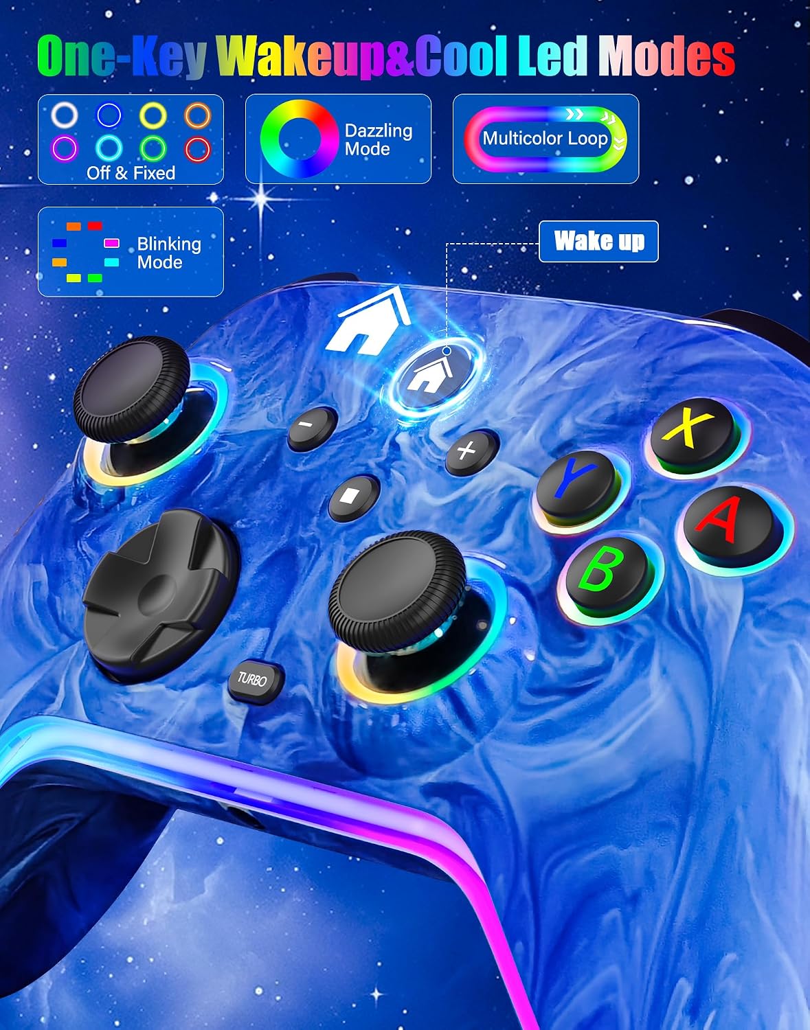 CONTROL INALÁMBRICO JAVRUNWOF SWITCH PRO AZUL - 2