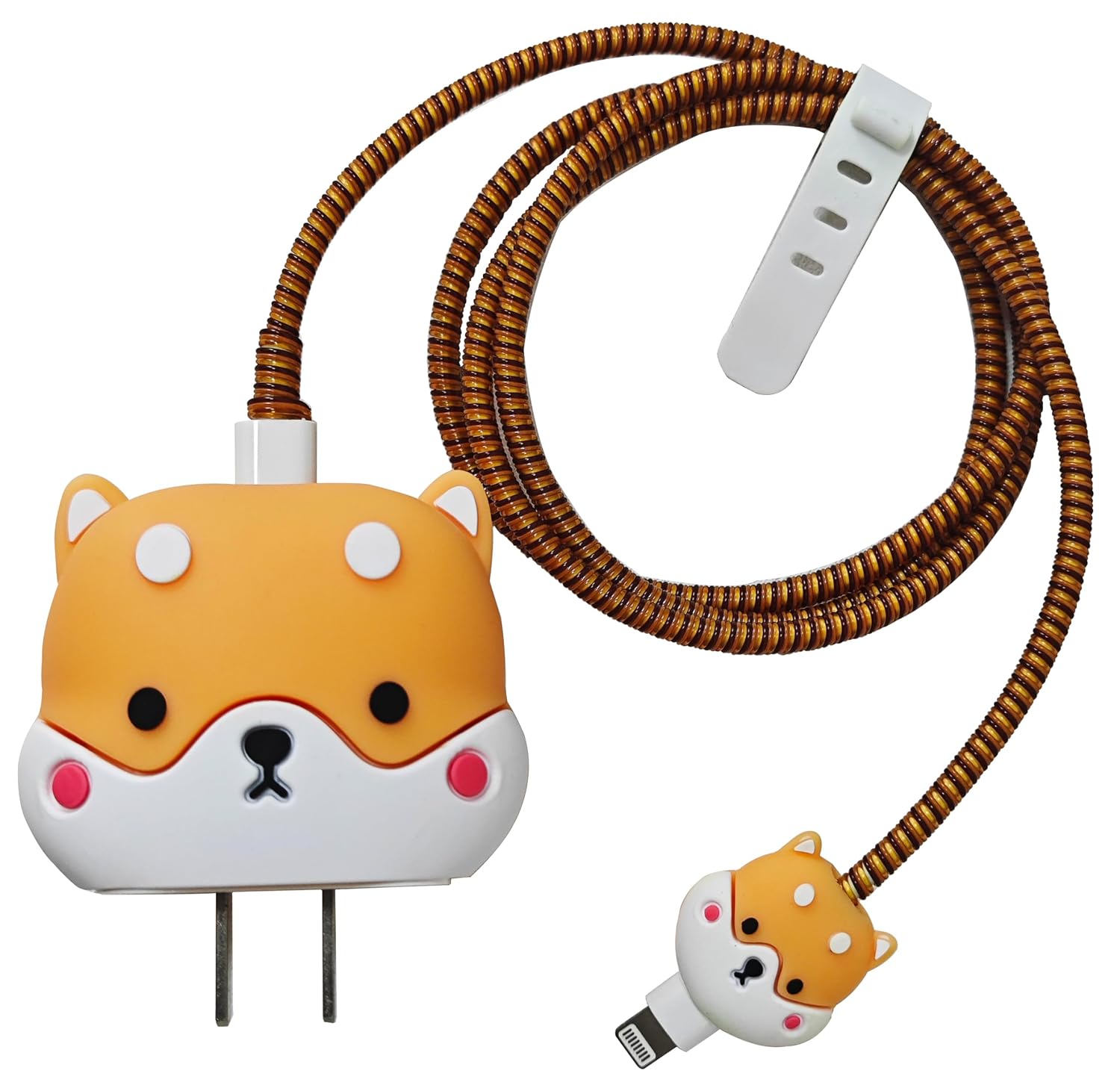 PROTECTOR PARA CARGADOR FARVEWRY COMPATIBLE CON IPHONE 20W USB-C DISEÑO SHIBA INU - 1