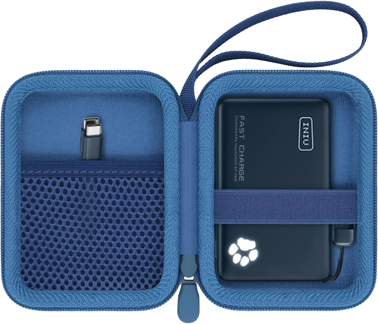 FUNDA RÍGIDA PROTECTORA KHANKA PARA CARGADOR INIU 45W COLOR AZUL - 1