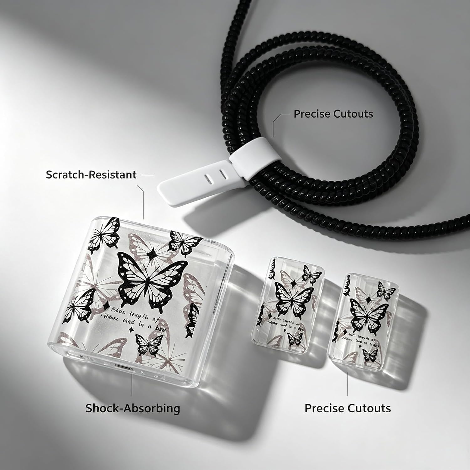PROTECTOR PARA CARGADOR FARVEWRY 20W USB-C IPHONE DISEÑO BUTTERFLY - 5