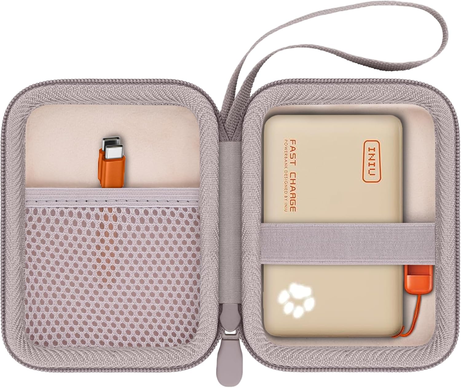 FUNDA KHANKA PARA POWER BANK INIU ULTRA MINI 10000MAH 45W BEIGE - 1
