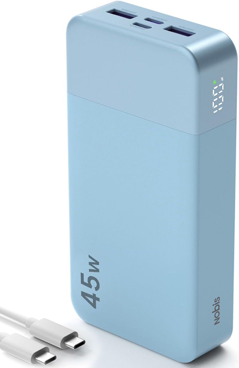 BATERÍA EXTERNA NOBIS 20000MAH 45W AZUL - 1