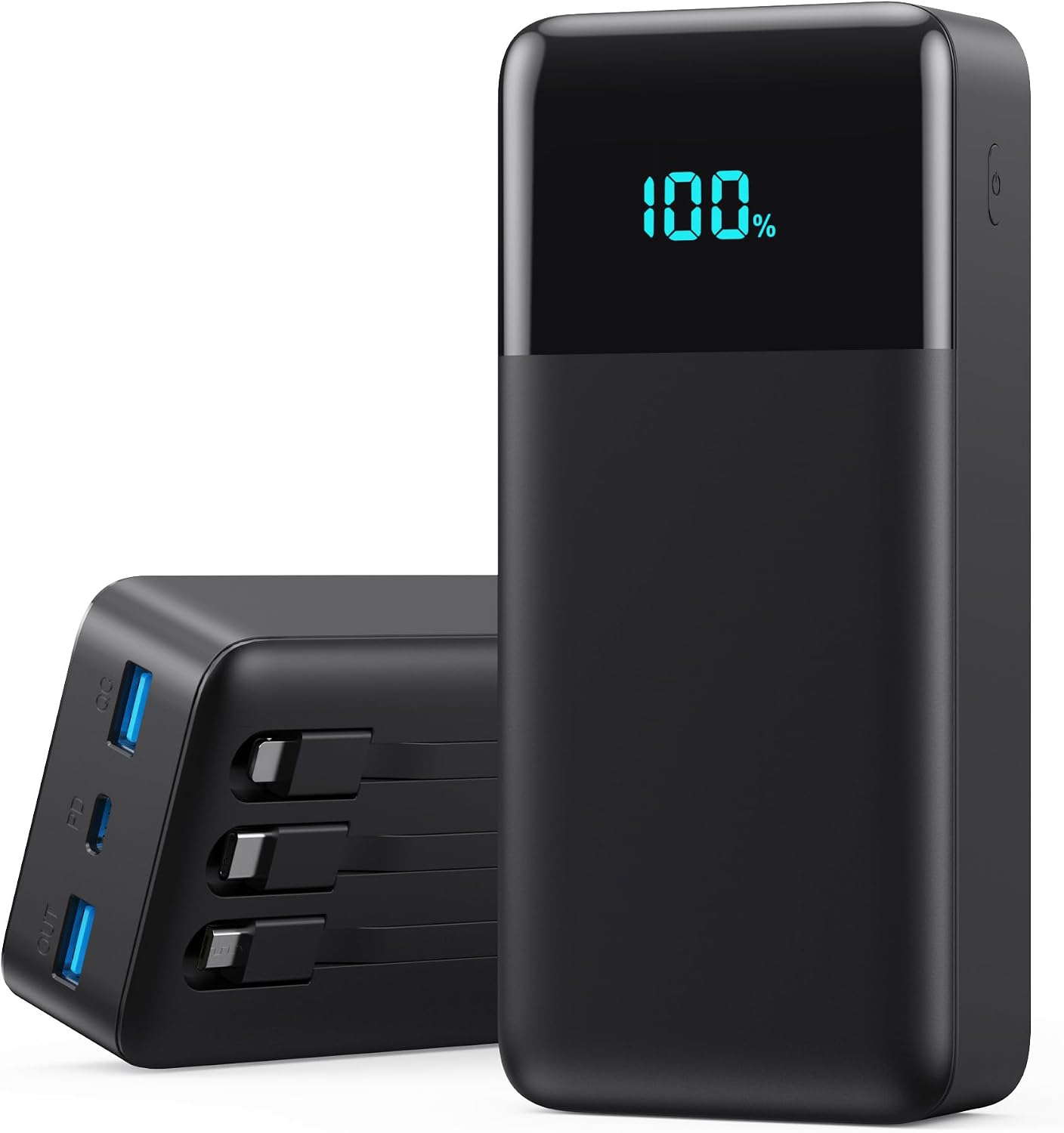 BATERÍA EXTERNA PXWAXPY 50800MAH 25W CON 3 CABLES INTEGRADOS Y PANTALLA LED - 1