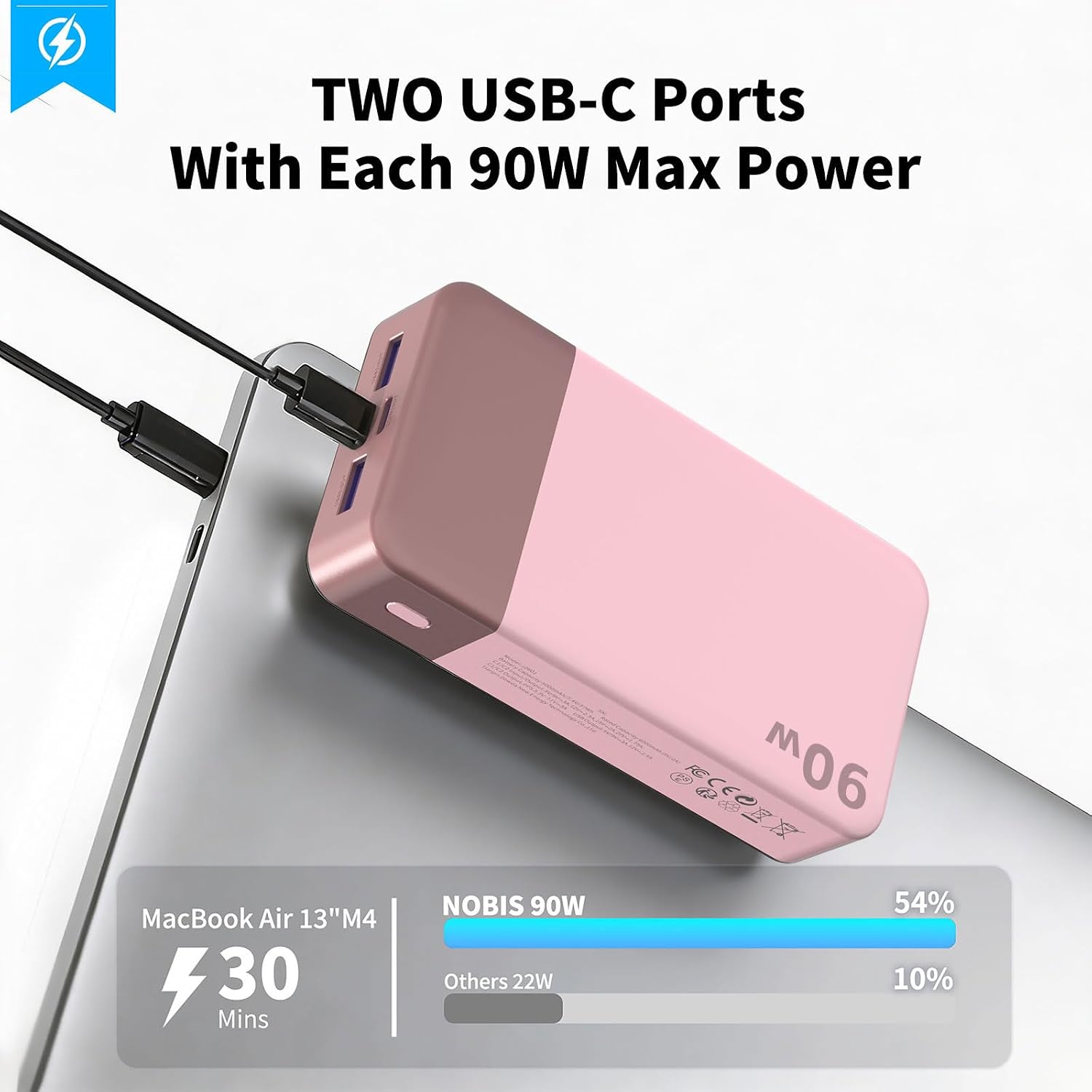 BATERÍA EXTERNA NOBIS 20000MAH 90W PORTÁTIL PARA LAPTOP - 2