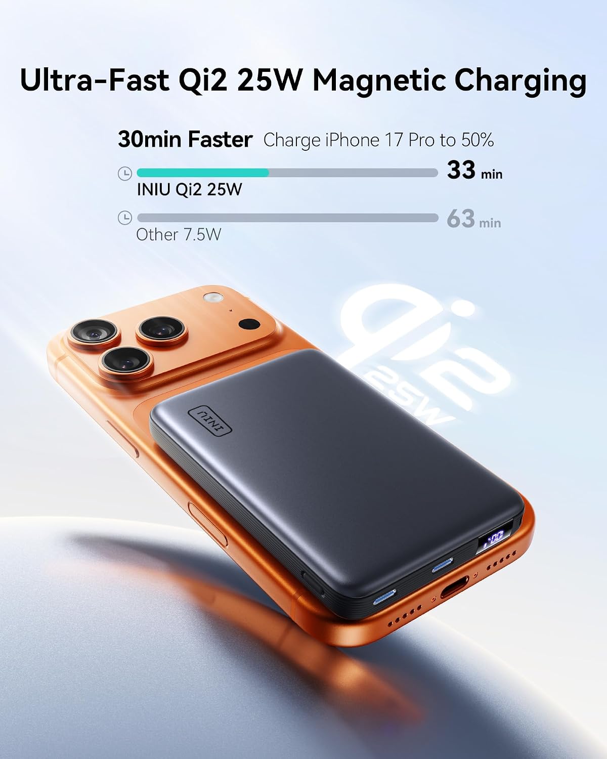 BATERÍA EXTERNA INIU MAGNETIC SLIMMEST 10000MAH QI2 25W - 3