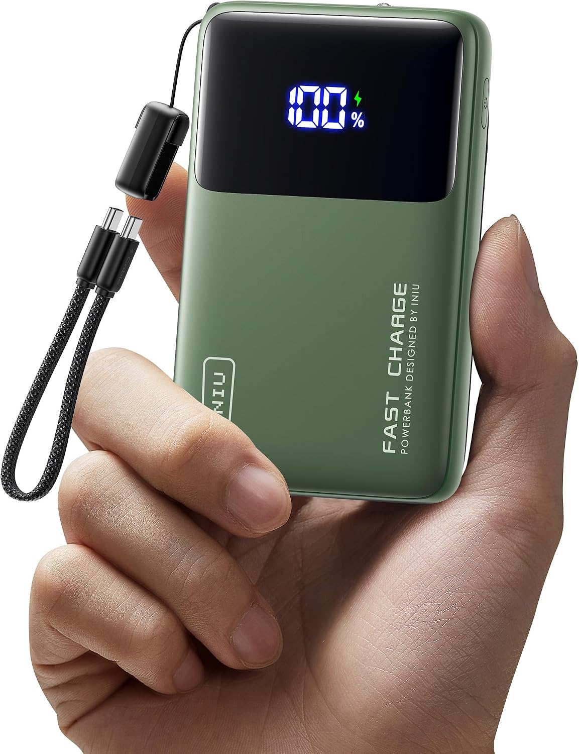 POWER BANK INIU 10000MAH VERDE 45W PD CARGA RÁPIDA - 1