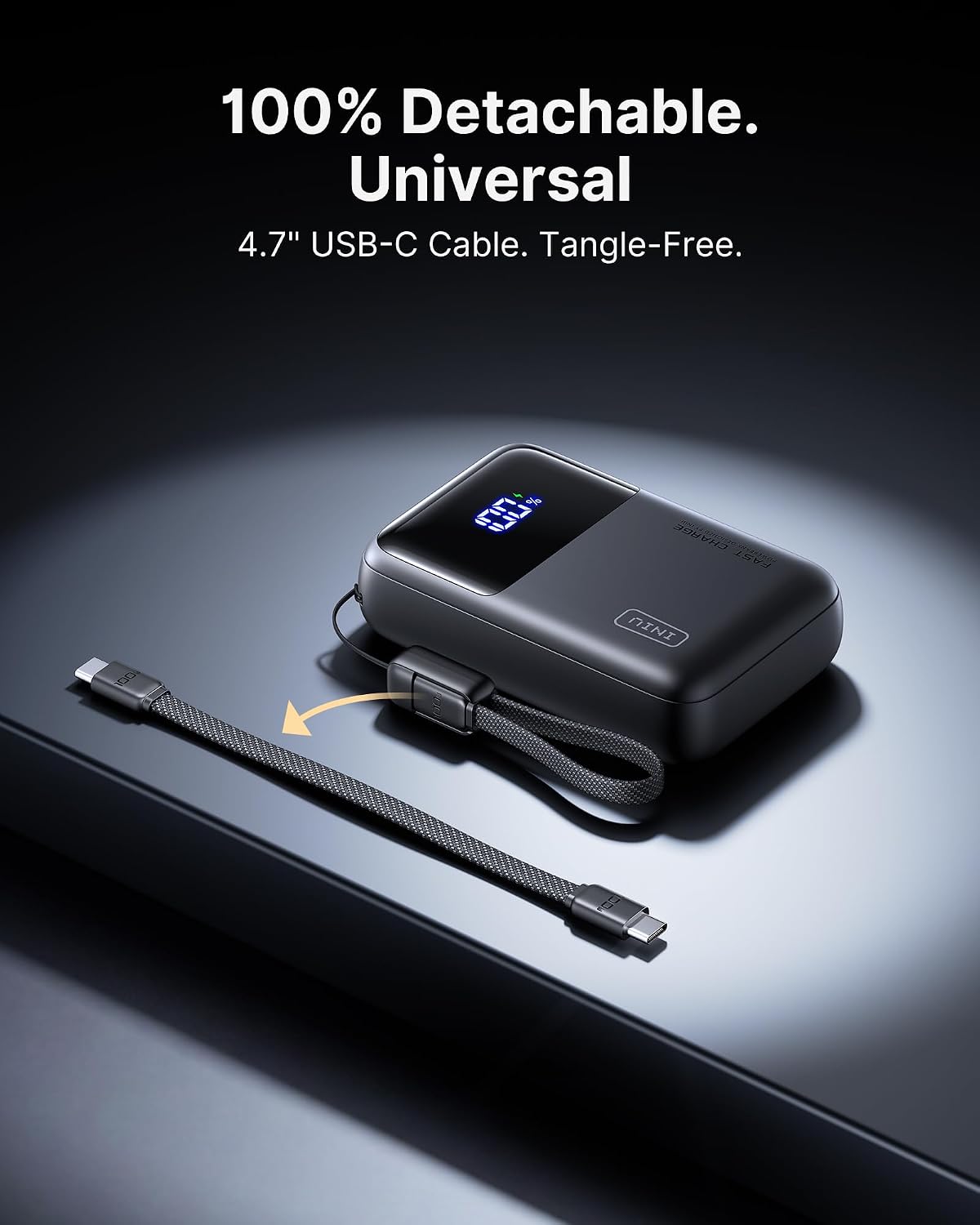 BATERÍA EXTERNA INIU LAPTOP POWER BANK 20000MAH 65W CARGA RÁPIDA - 5