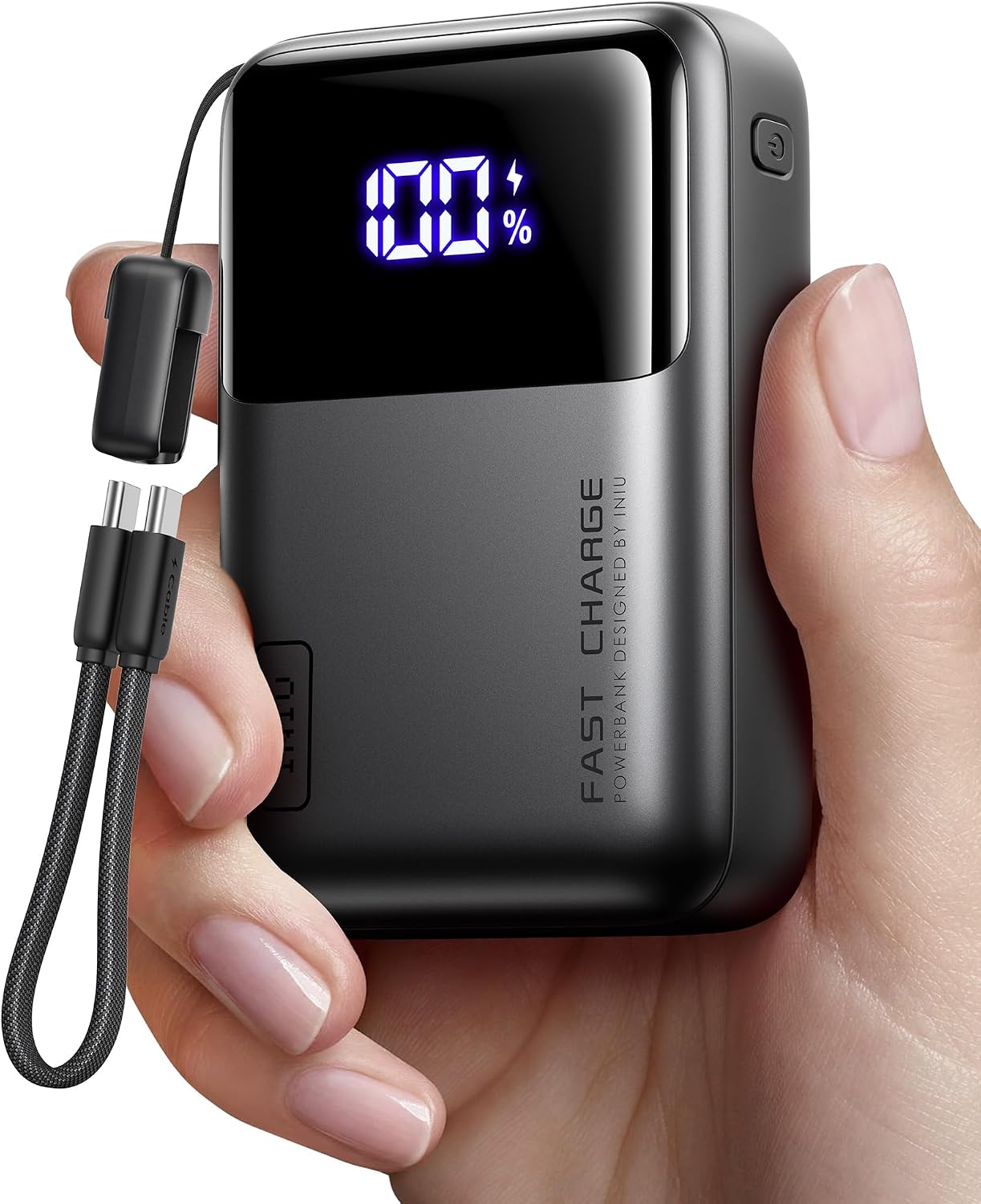 BATERÍA EXTERNA INIU LAPTOP POWER BANK 20000MAH 65W METALLIC BLACK - 1