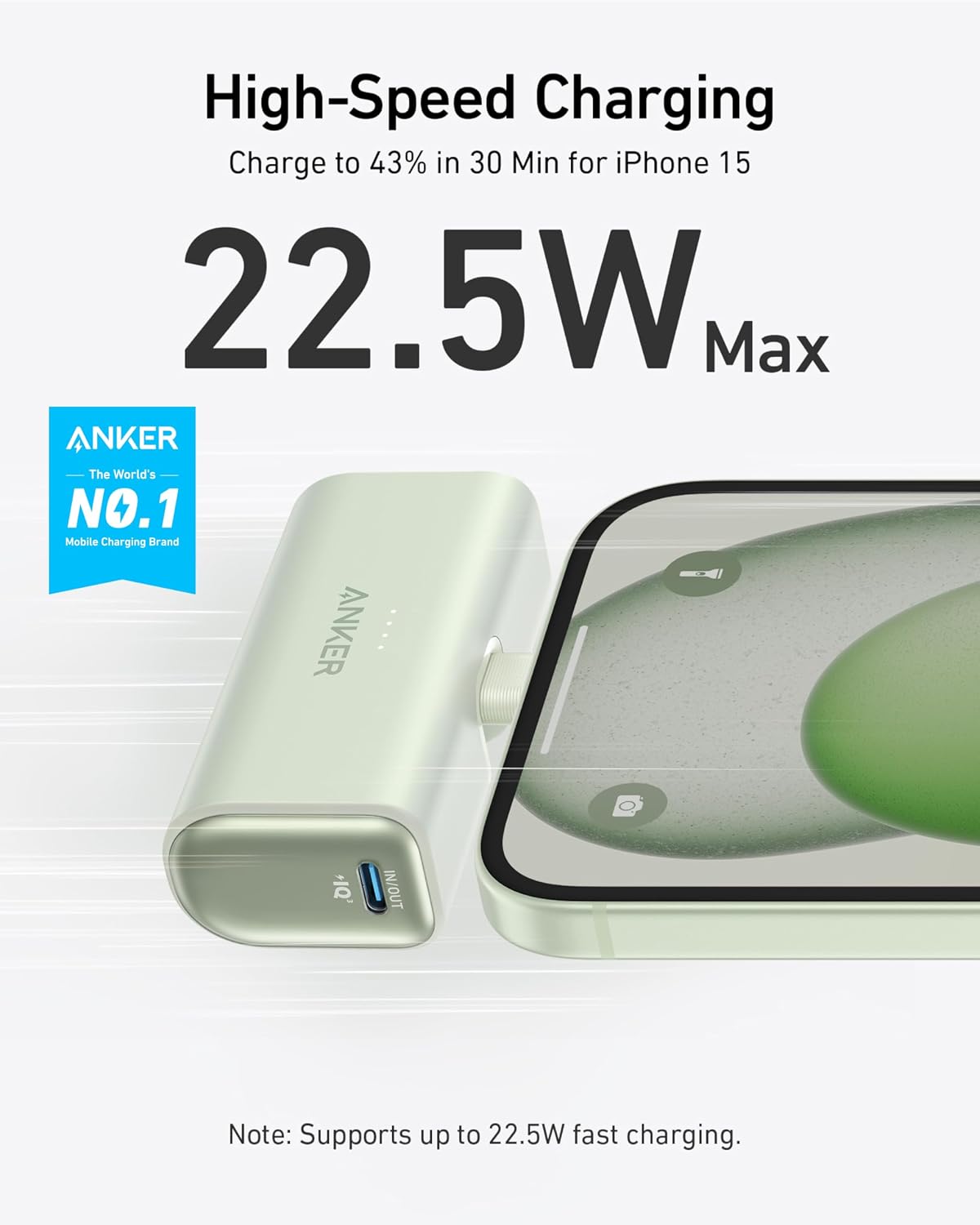 BATERÍA EXTERNA ANKER NANO POWER BANK 5000MAH CON CONECTOR USB-C INTEGRADO - 2