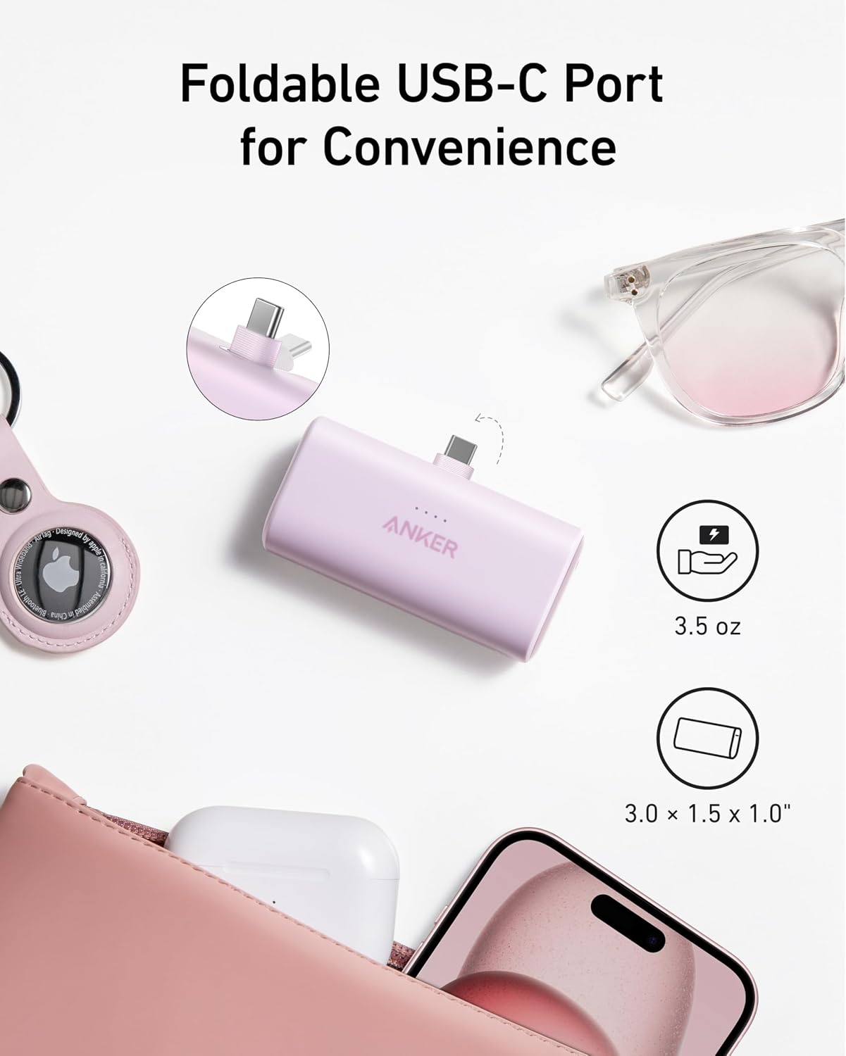 BATERÍA EXTERNA ANKER NANO POWER BANK 5000MAH CON CONECTOR USB-C INTEGRADO - 3