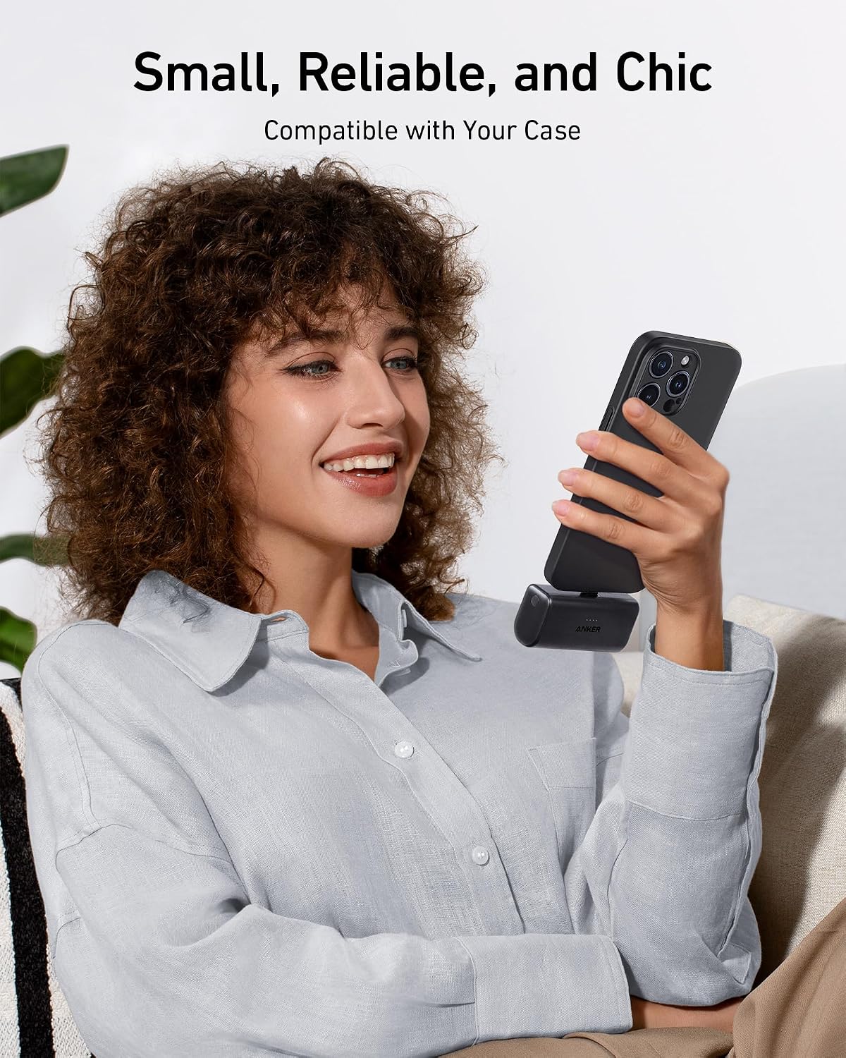 BATERÍA EXTERNA ANKER NANO POWER BANK 5000MAH CON CONECTOR USB-C INTEGRADO - 5