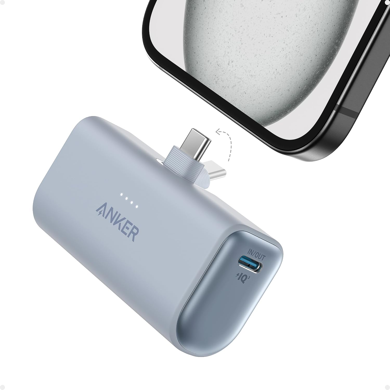 BATERÍA EXTERNA ANKER NANO POWER BANK 5000MAH CON CONECTOR USB-C INTEGRADO - 1