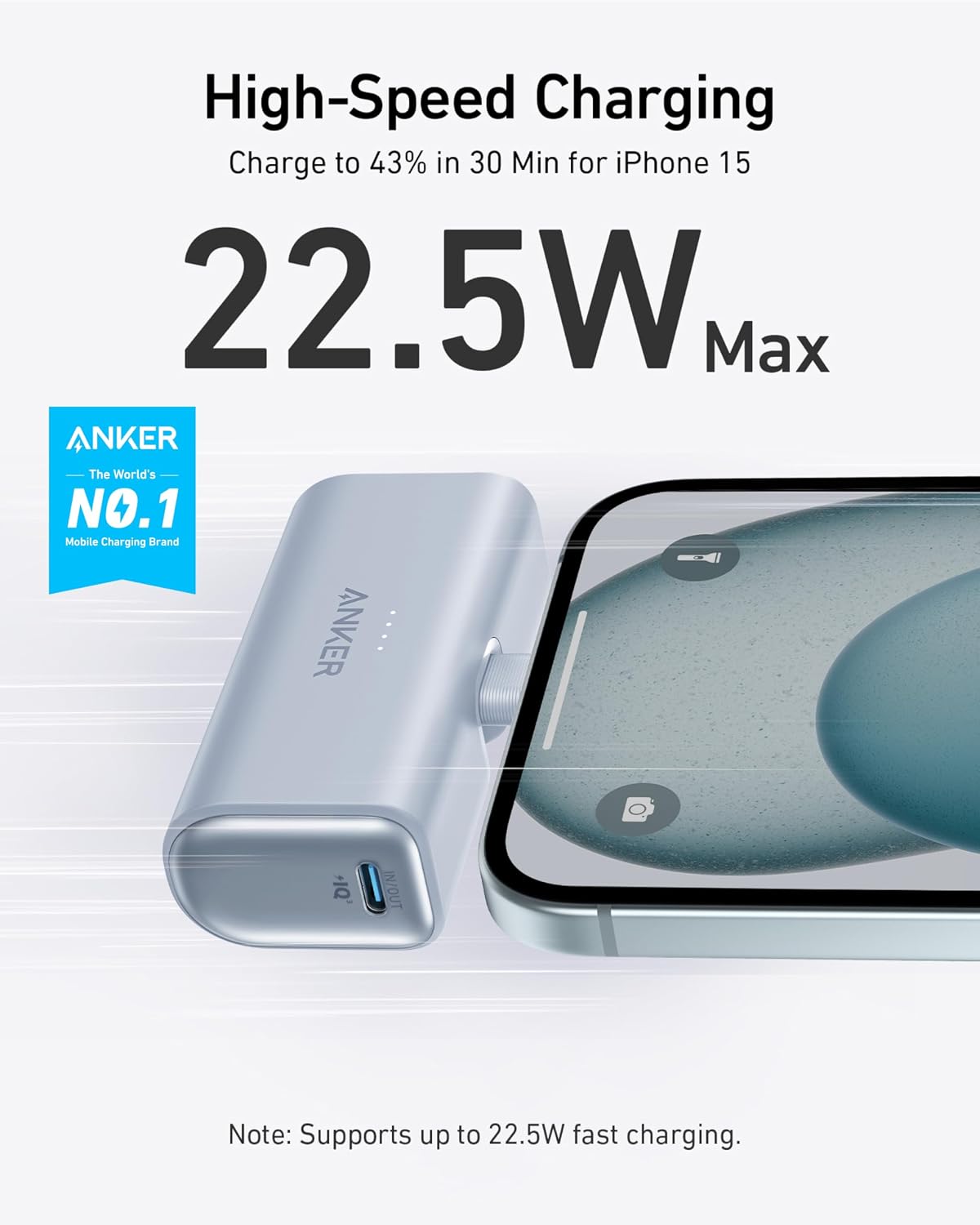 BATERÍA EXTERNA ANKER NANO POWER BANK 5000MAH CON CONECTOR USB-C INTEGRADO - 2