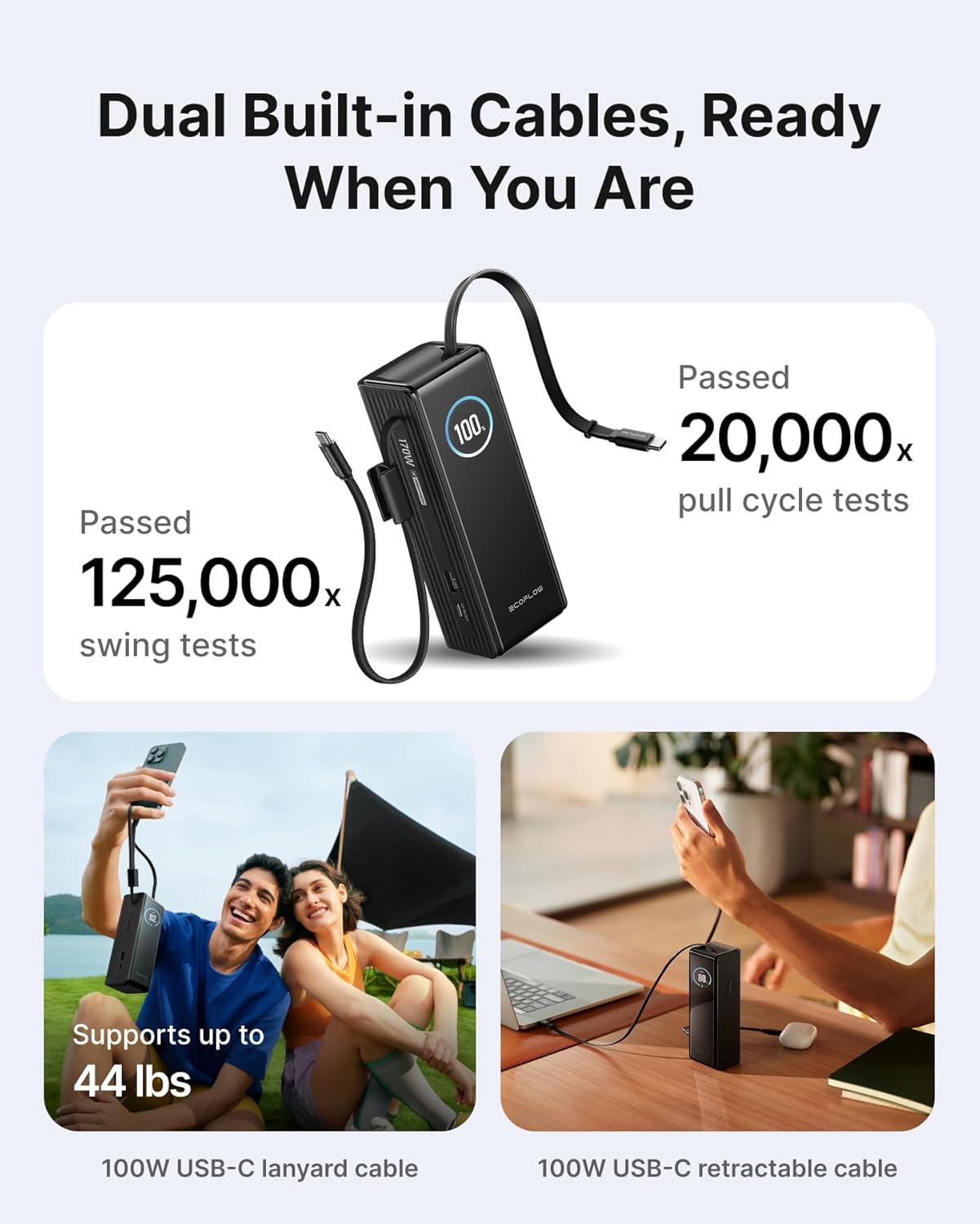 BATERÍA EXTERNA ECOFLOW EF LAPTOP POWER BANK 25000MAH NEGRA - 3