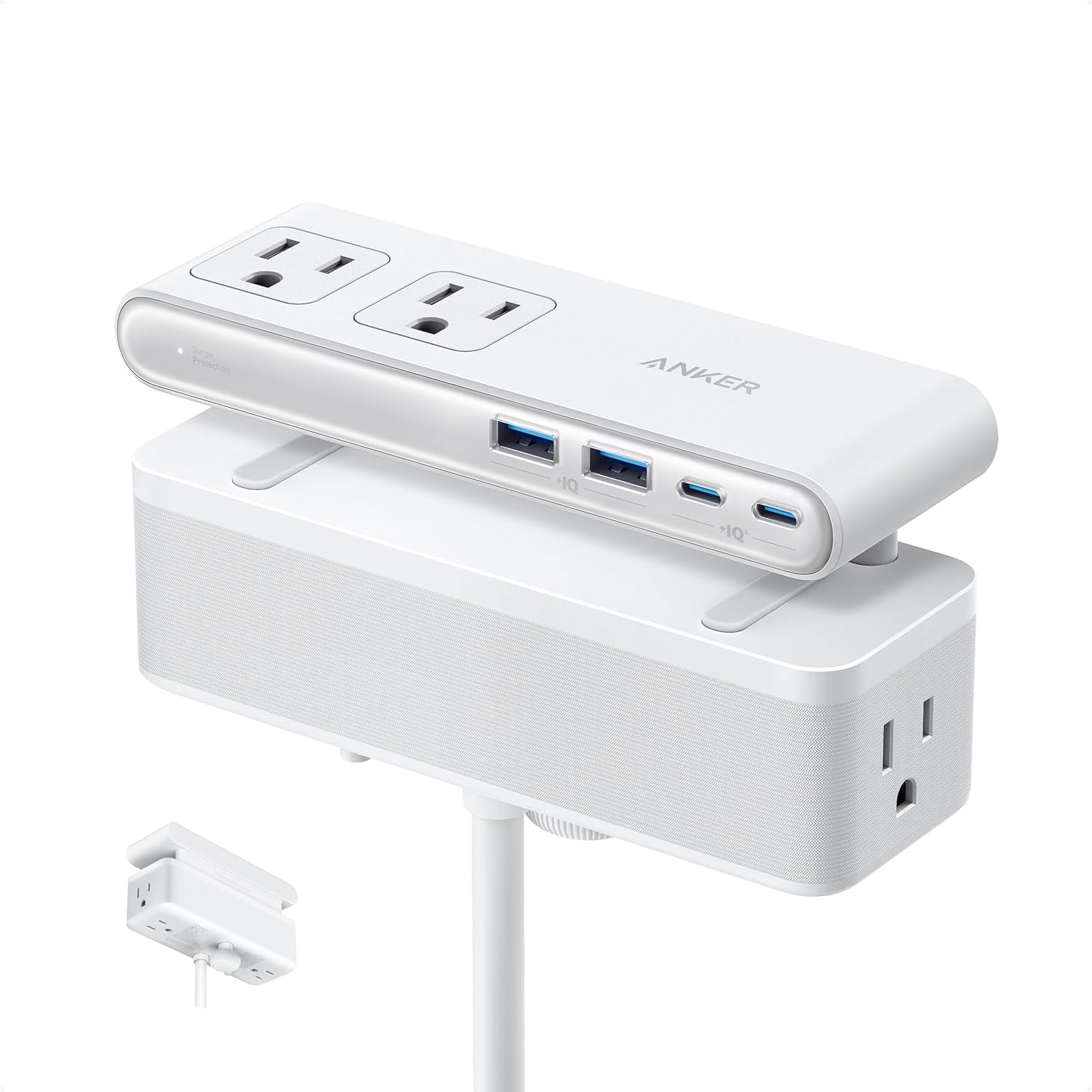 REGLETA ANKER NANO POWER STRIP 10 PUERTOS 70W CON ABRAZADERA PARA ESCRITORIO - 1
