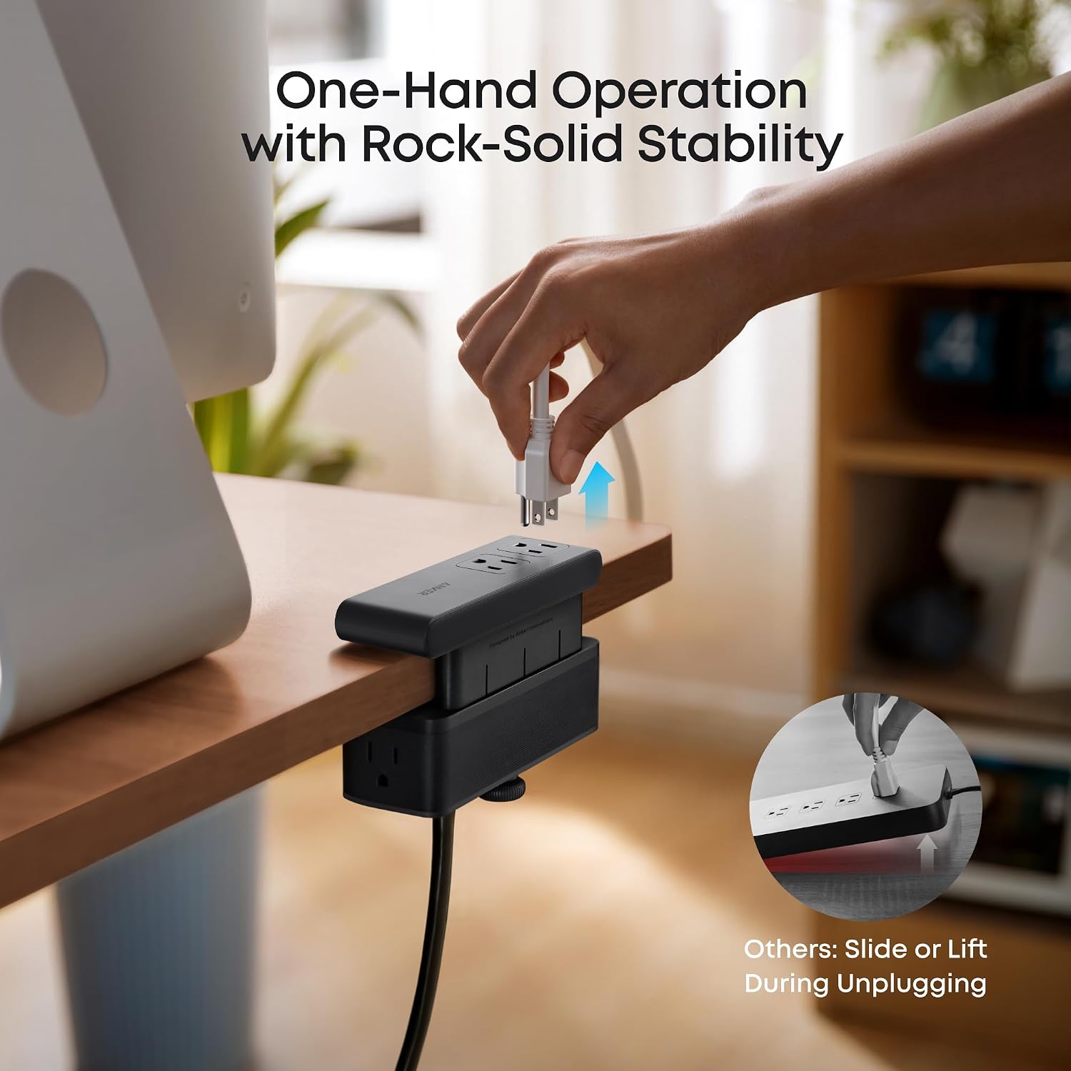 REGLETA ANKER NANO POWER STRIP 10 PUERTOS 70W CON ABRAZADERA PARA ESCRITORIO - 5