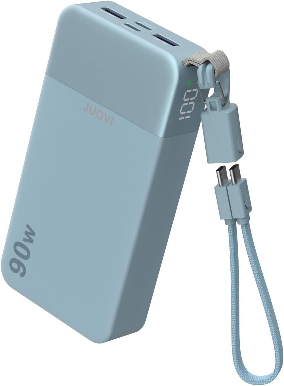 BATERÍA EXTERNA JUOVI 20000MAH 90W AZUL CON CABLE USB-C - 1