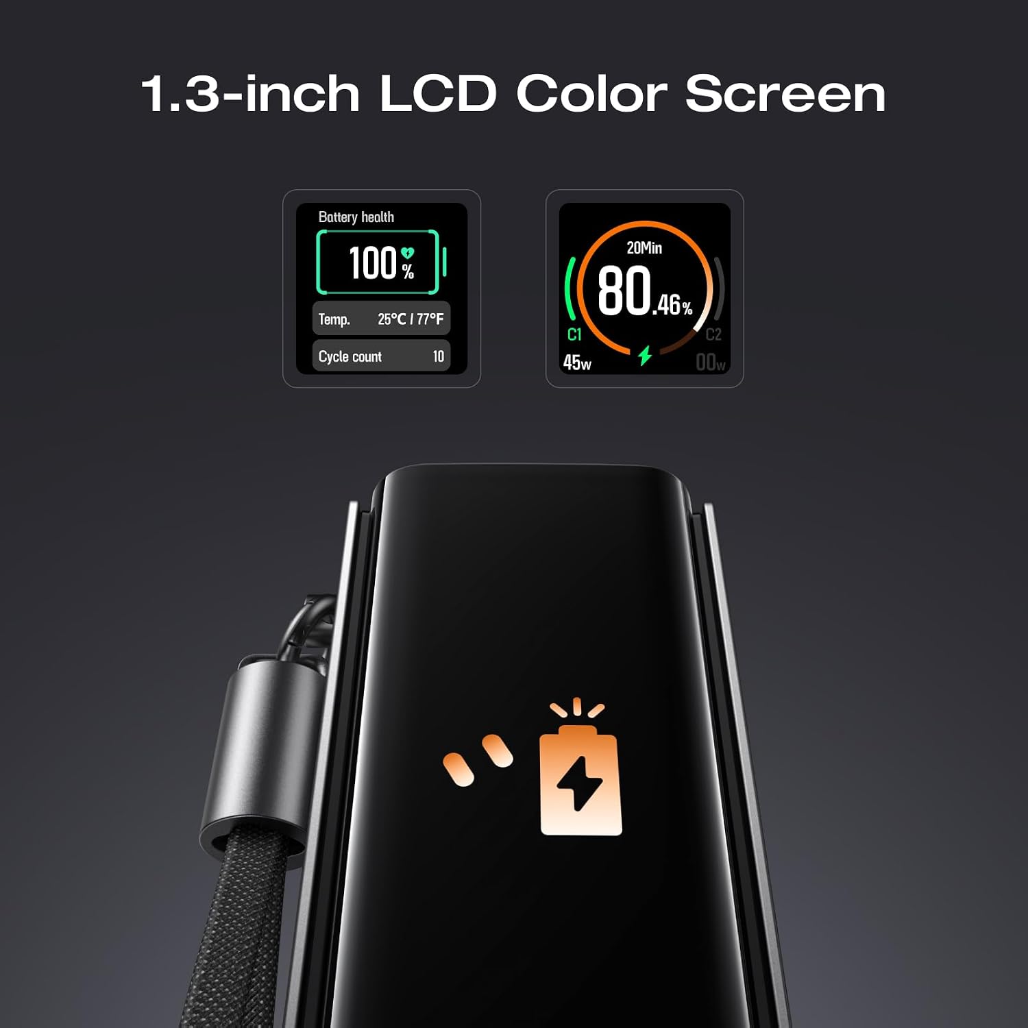 BATERÍA EXTERNA ECOFLOW RAPID PRO 10,000MAH 67W CON CARGADOR 3 EN 1 Y CABLE USB-C INTEGRADO - 5