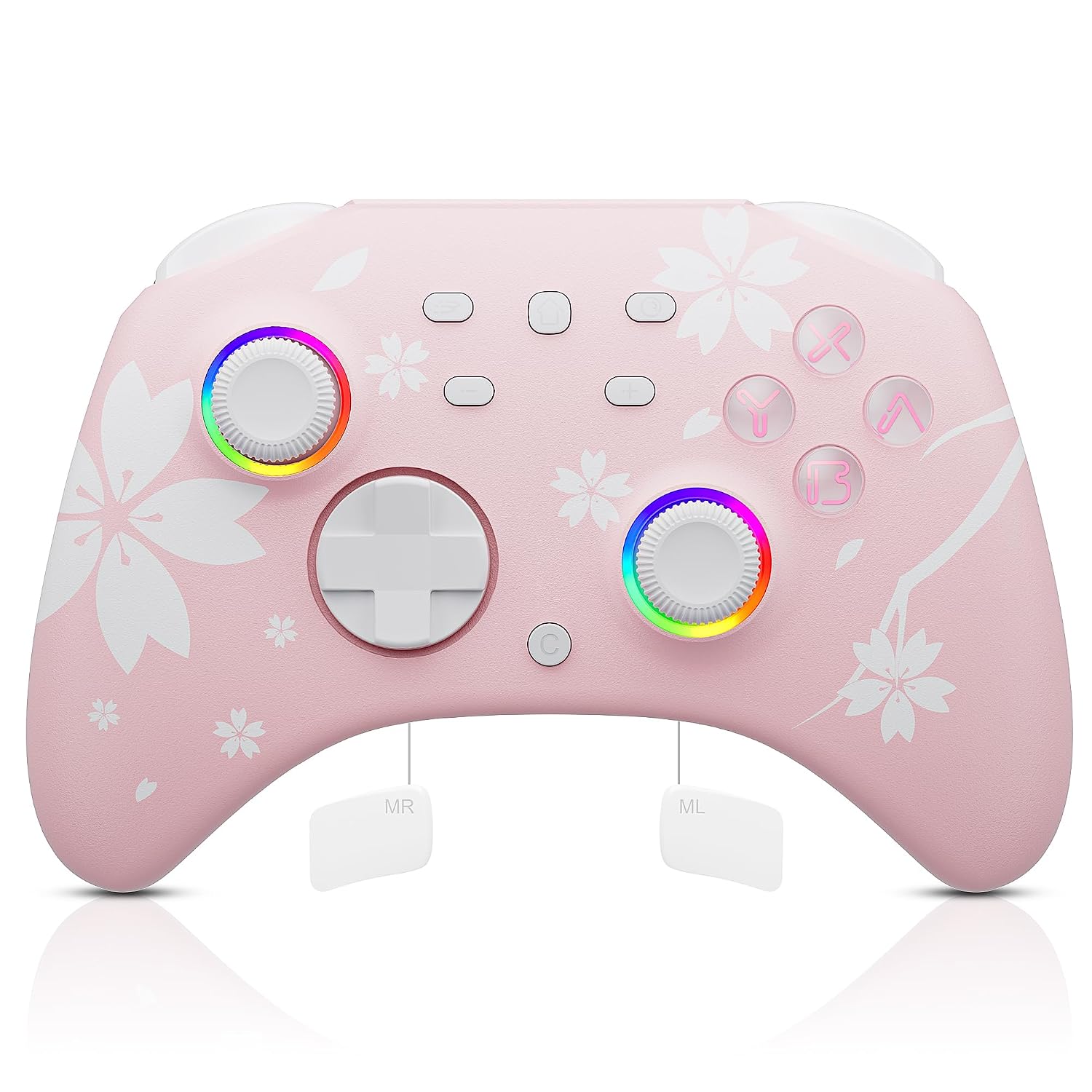 CONTROL INALÁMBRICO MYTRIX SAKURA PINK PARA SWITCH Y PC BLUETOOTH - 1