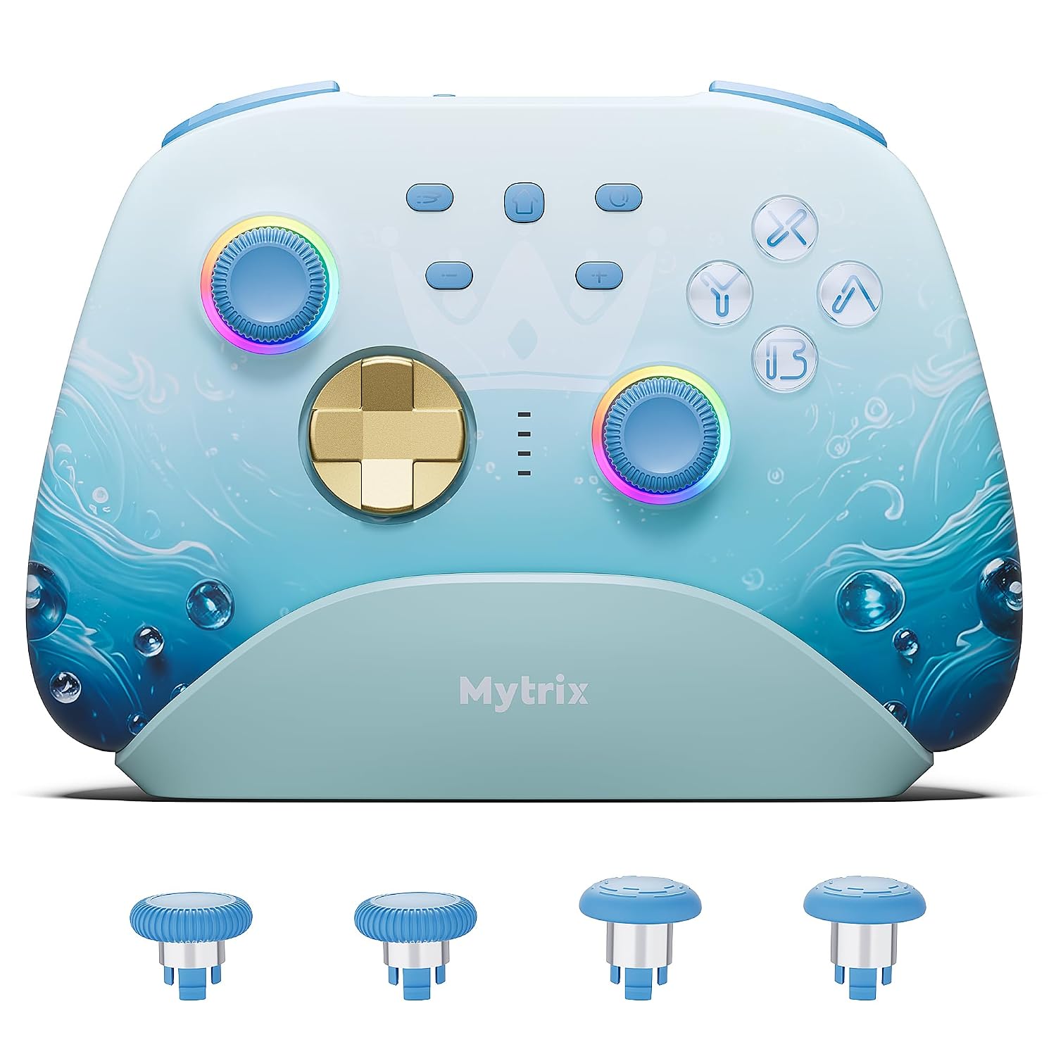 MANDO INALÁMBRICO MYTRIX SWITCH PRO CON BASE DE CARGA BLUETOOTH PARA NINTENDO SWITCH/LITE/OLED AQUA BLUE - 1