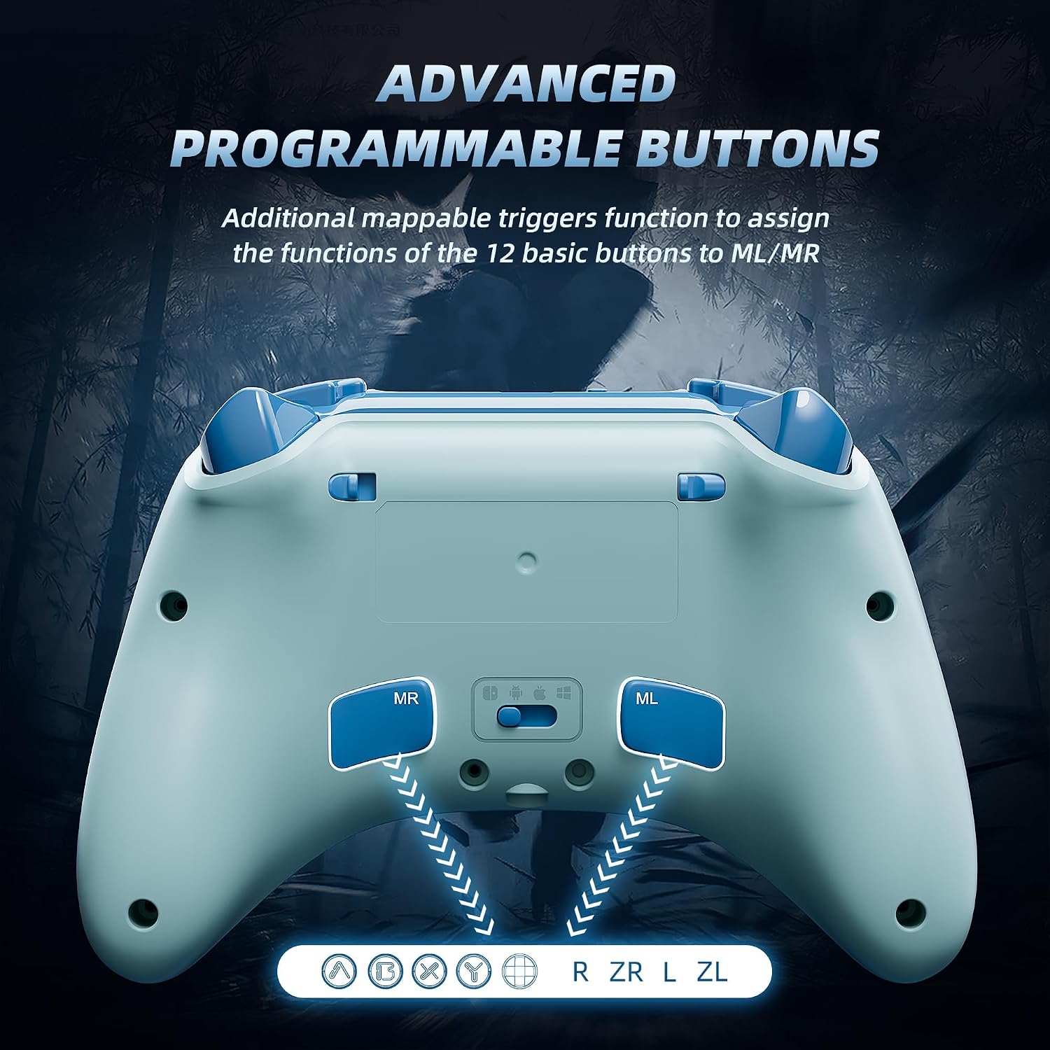 MANDO INALÁMBRICO MYTRIX SWITCH PRO CON BASE DE CARGA BLUETOOTH PARA NINTENDO SWITCH/LITE/OLED AQUA BLUE - 4