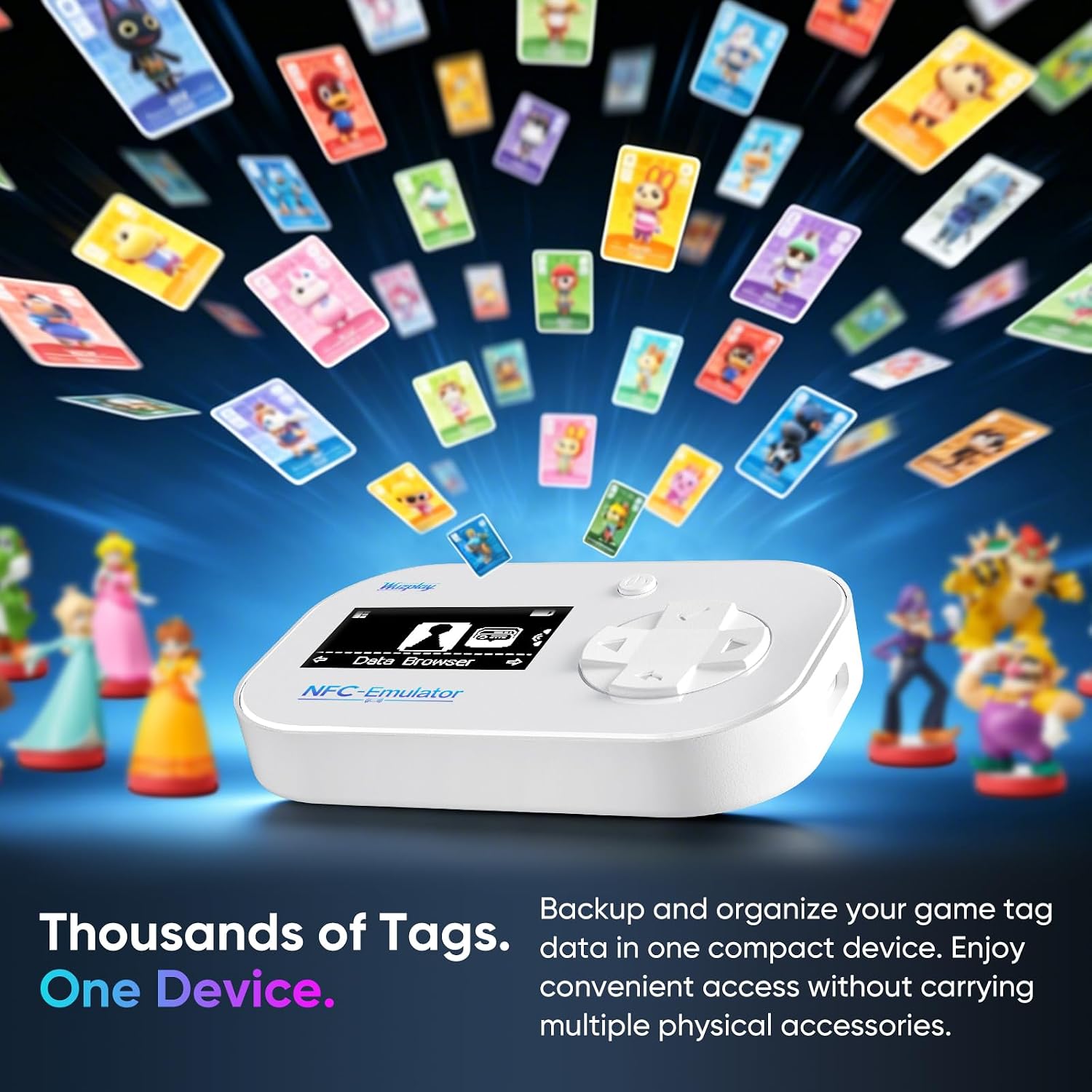 EMULADOR NFC PARA SWITCH WUZPLAY CON PANTALLA OLED - 2