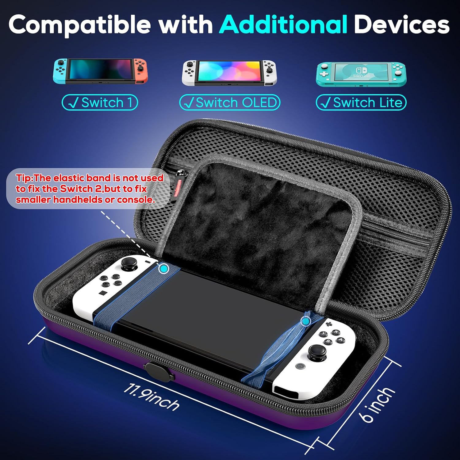 ESTUCHE AUARTE PARA CONSOLA SWITCH 2 (2025) Y OLED CON CARGA INTERNA - 2