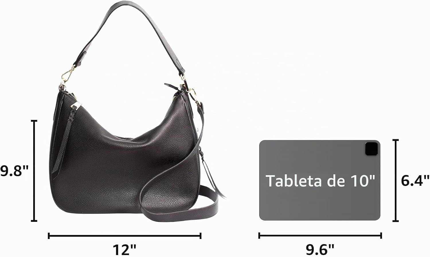 BOLSO PARA CÁMARA MELIAE MIA BLACK DE CUERO PARA MUJER - 3