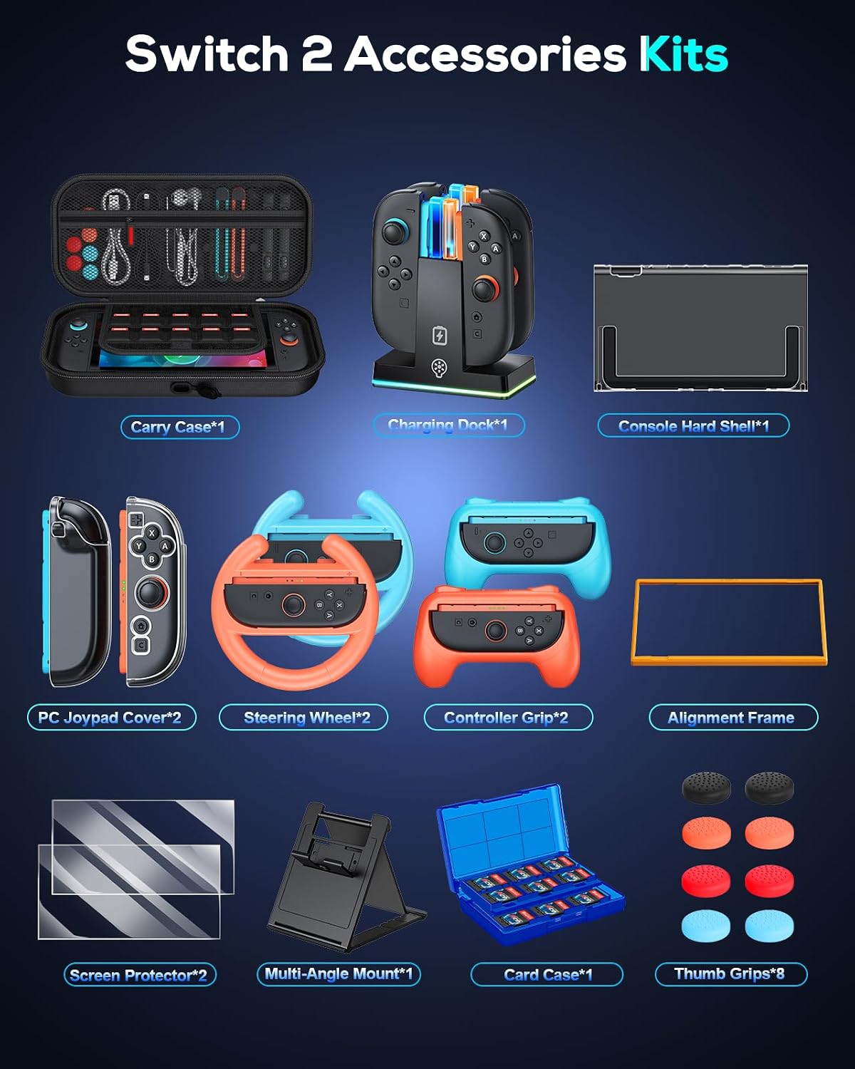 ESTUCHE PARA NINTENDO SWITCH 2 AUARTE CHARGE INSIDE - 2