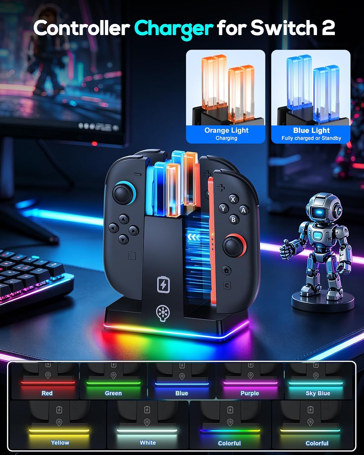 ESTUCHE PARA NINTENDO SWITCH 2 AUARTE CHARGE INSIDE - 4