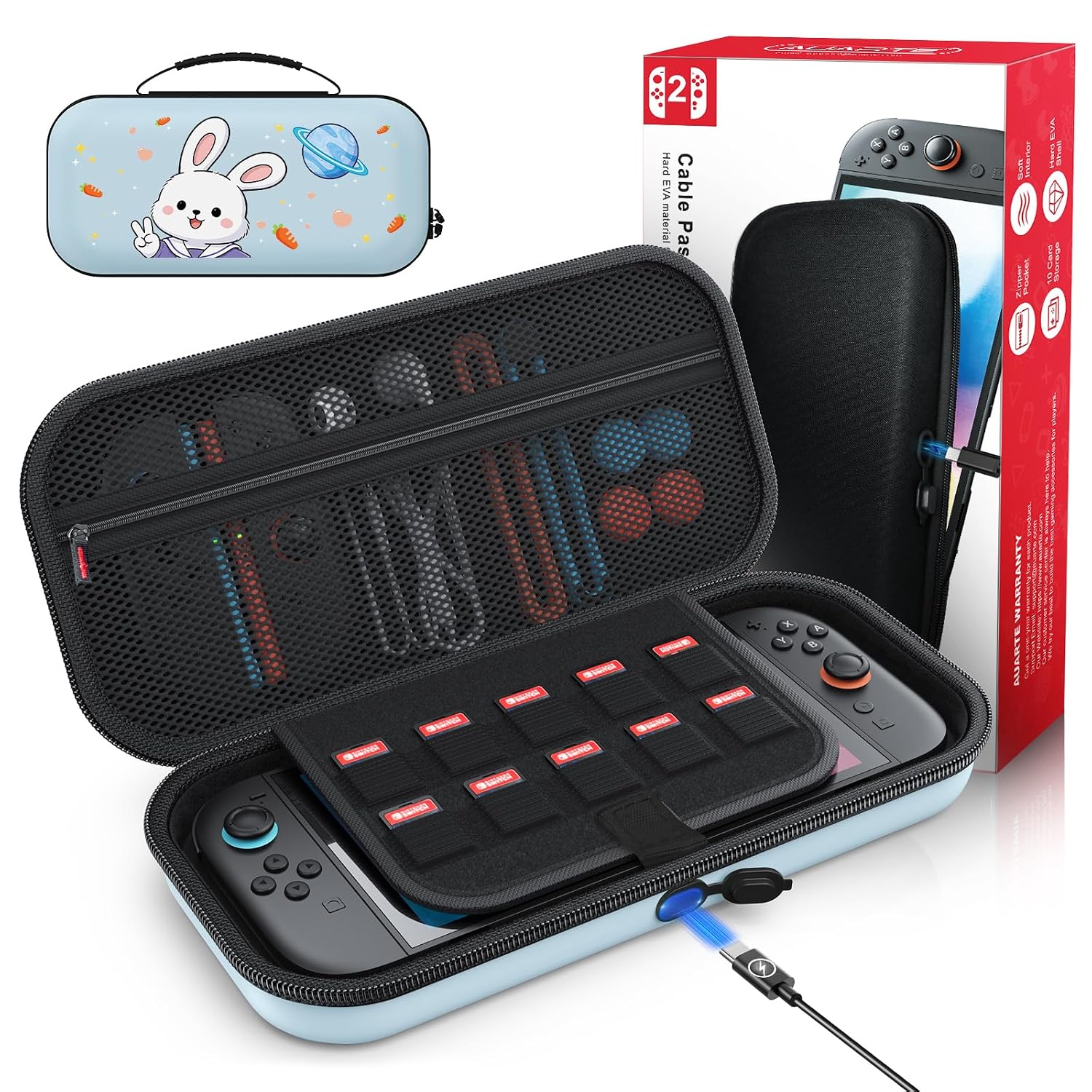 ESTUCHE AUARTE CHARGE INSIDE PARA CONSOLA SWITCH 2 (2025) Y SWITCH OLED - 1